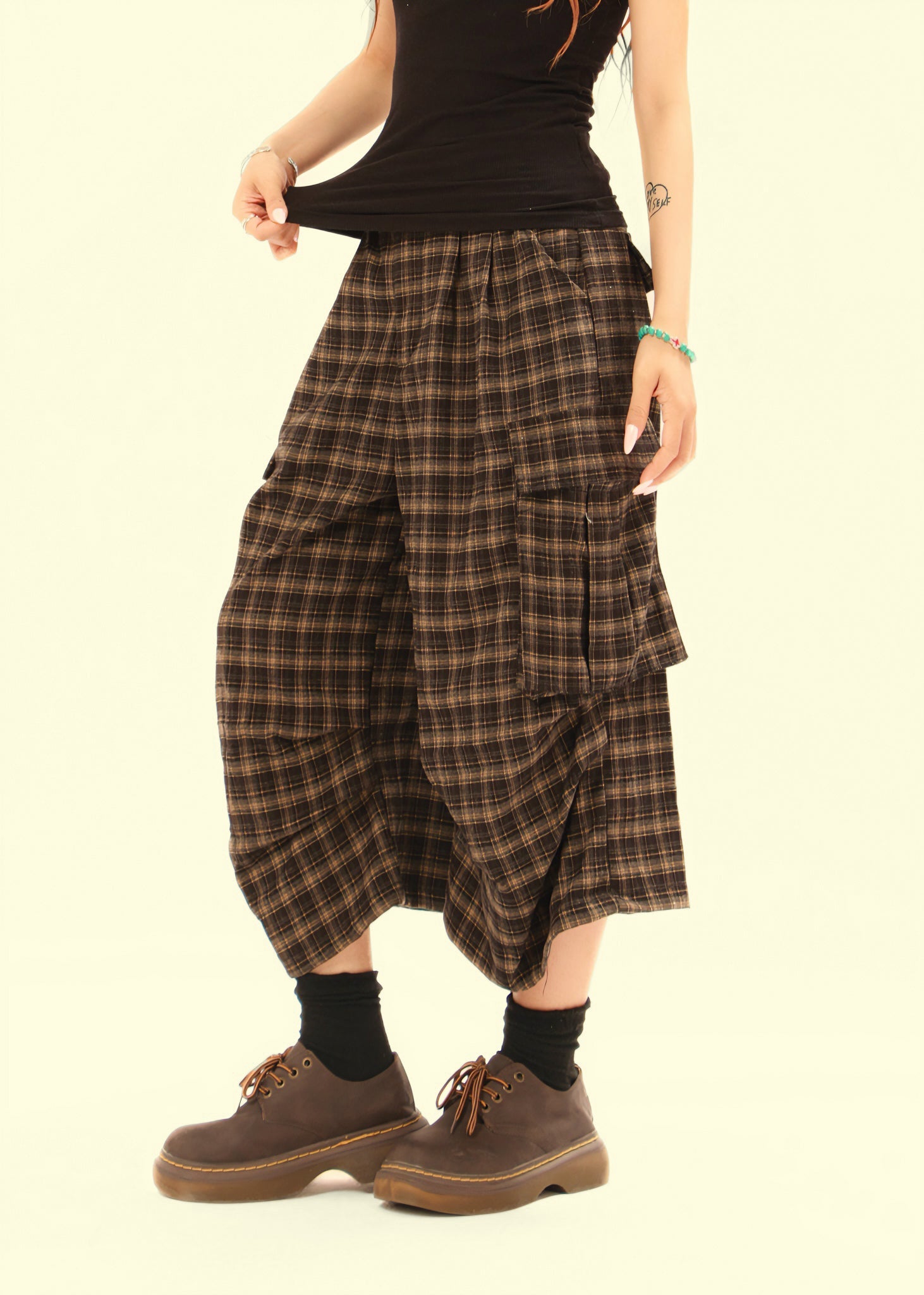 Omirad Plaid Cargo Shorts