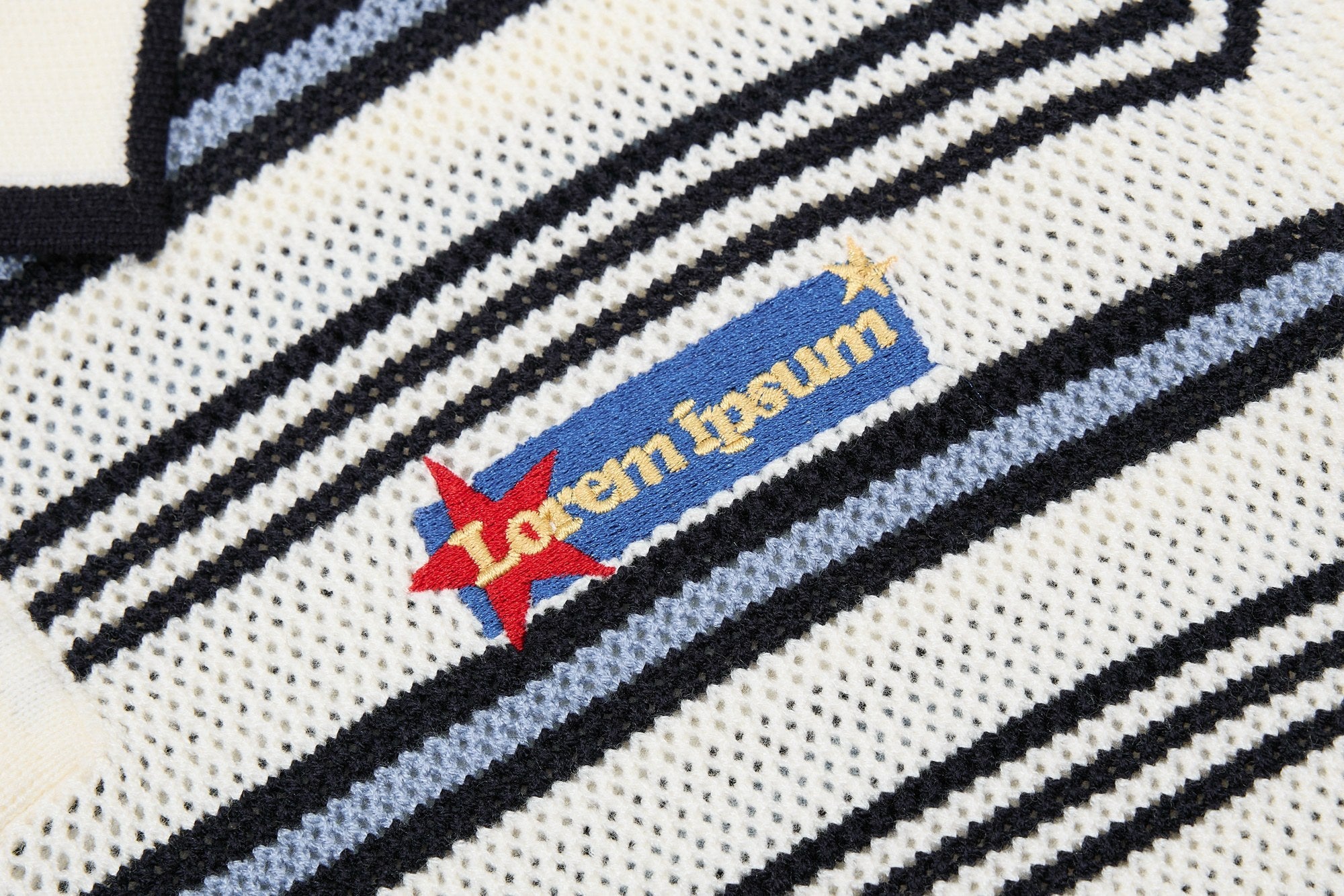 Omirad “Retro Stripe Knit Polo”