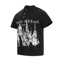 Omirad “Knight Attack Graphic Polo Tee”