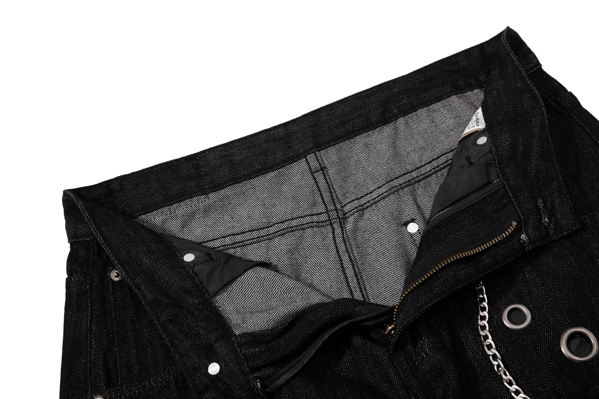 Omirad Rivet Chain Wide-Leg Denim Pants