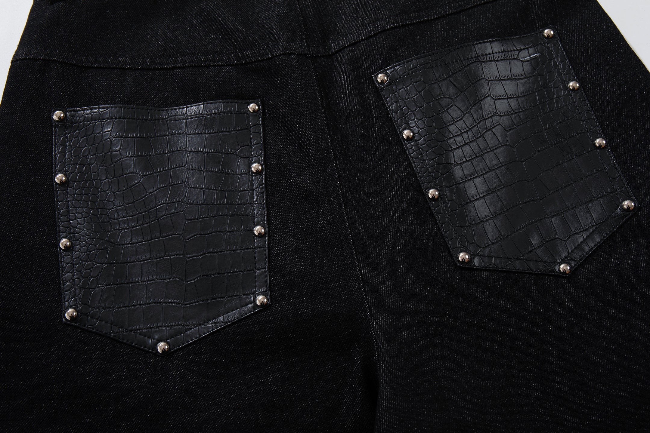 Omirad Panel-Detail Wide Leg Denim Pants