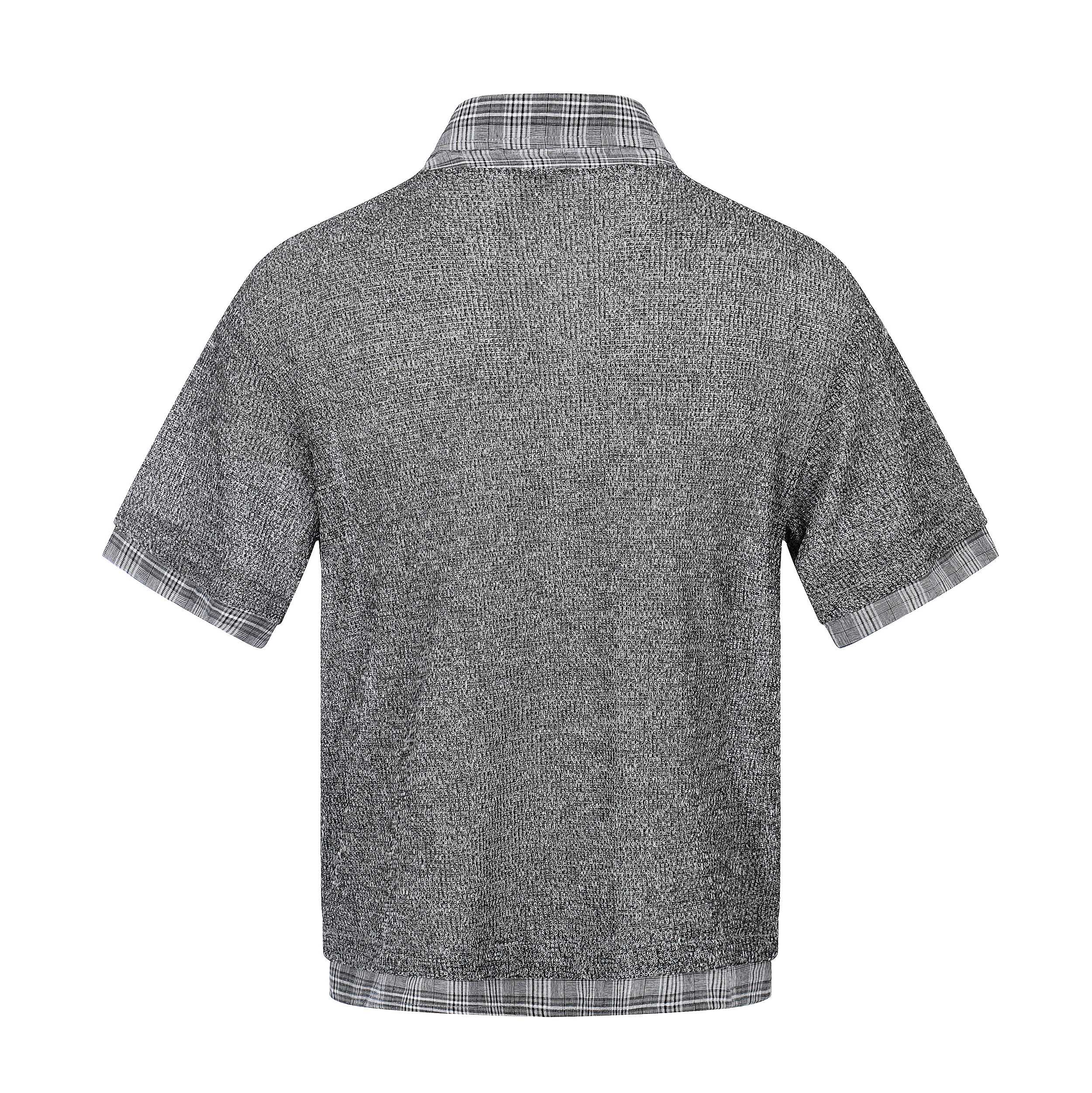 Omirad “Layered Knit Check Shirt”