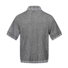 Omirad “Layered Knit Check Shirt”