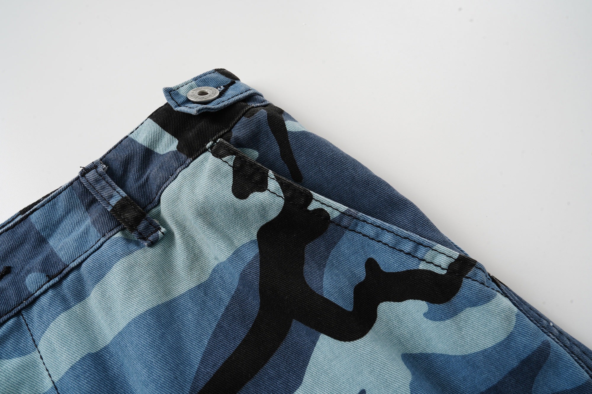 Omirad Blue Camo Cargo Shorts