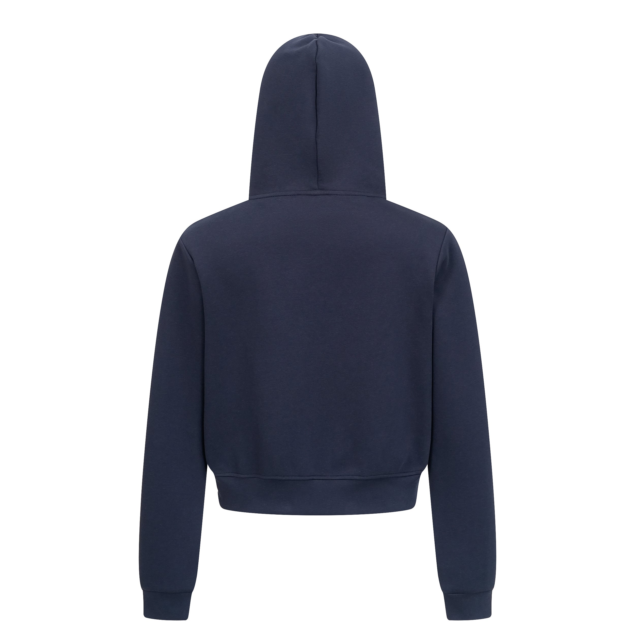 Omirad Heart-Embroidered Cropped Zip Hoodie