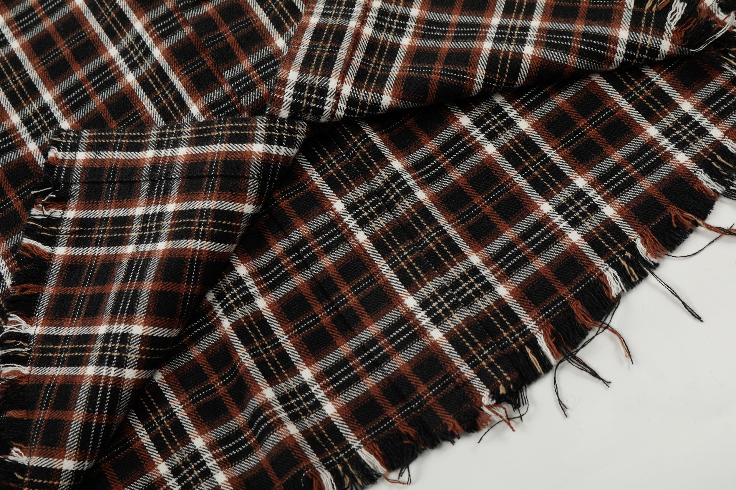 Omirad “Distressed Plaid Short Sleeve Shirt”