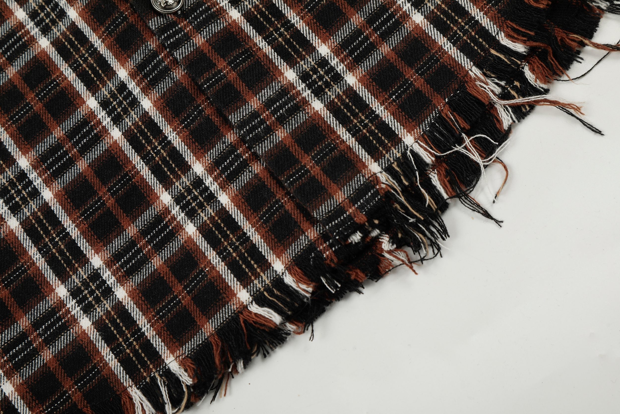 Omirad “Distressed Plaid Short Sleeve Shirt”