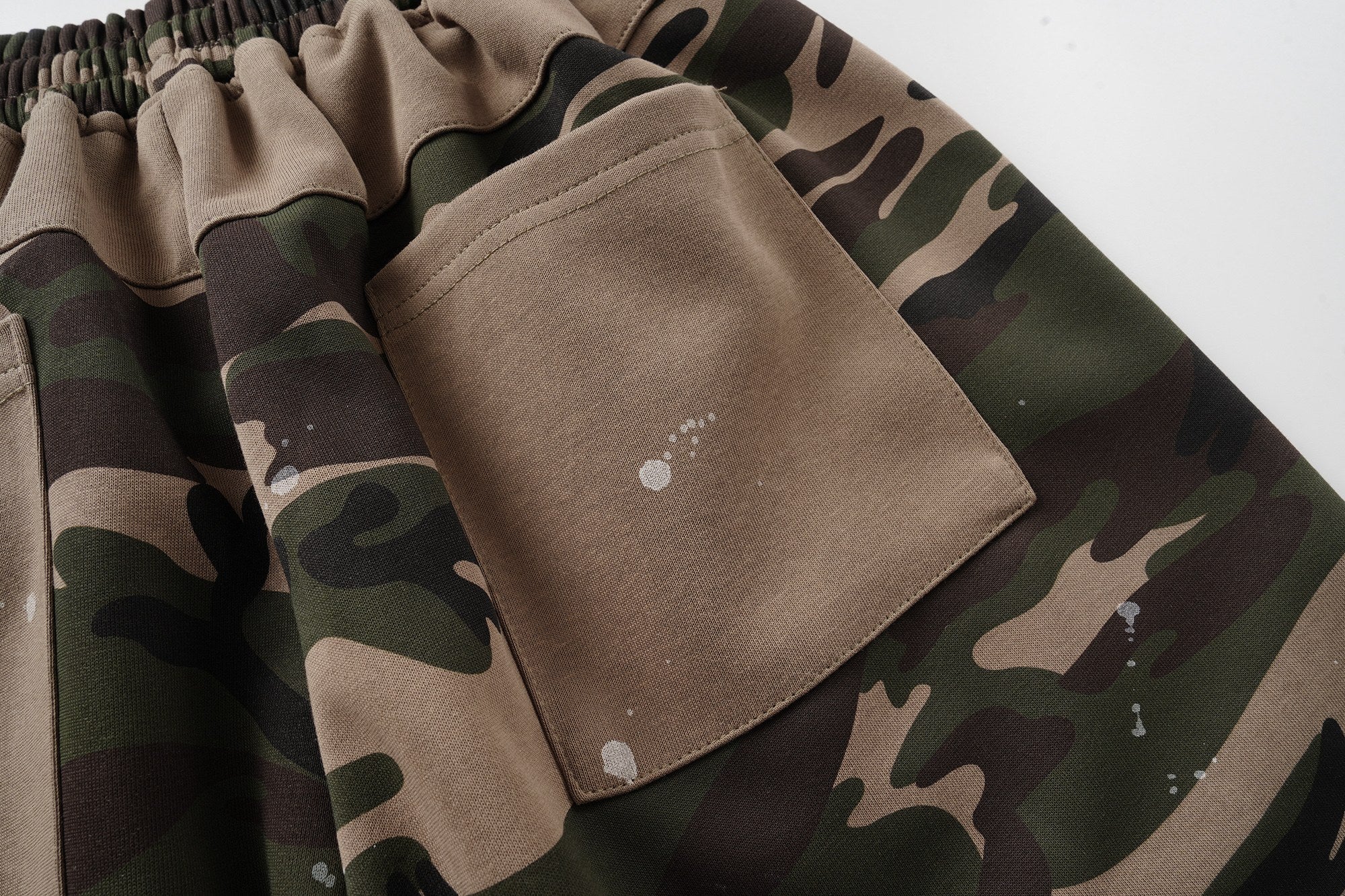 Omirad Camo Patchwork Baggy Shorts