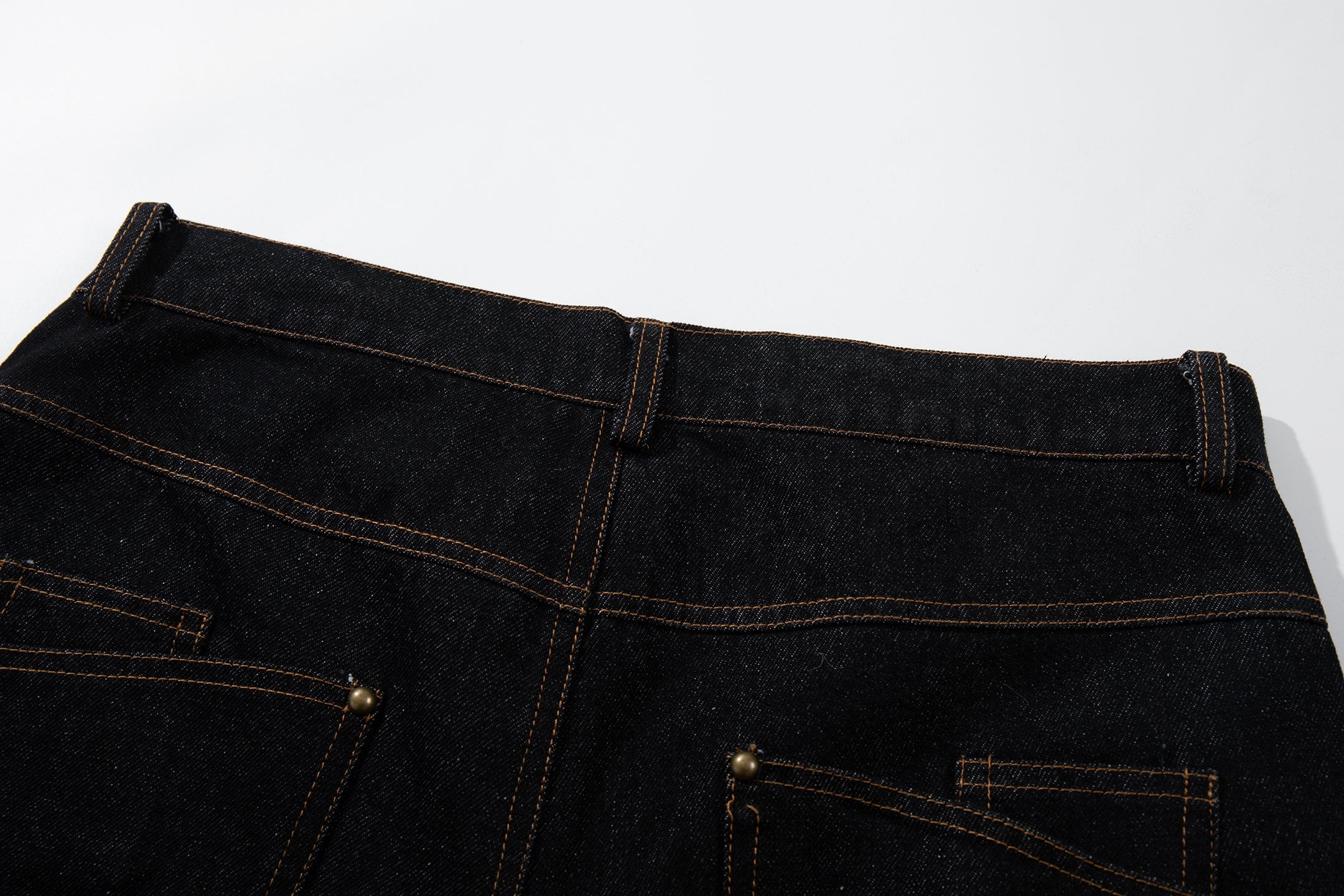 Omirad Curved Panel Wide Leg Denim Pants
