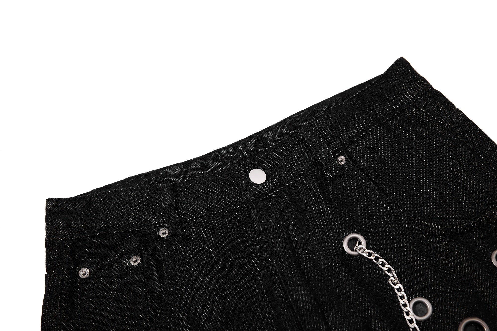 Omirad Rivet Chain Wide-Leg Denim Pants