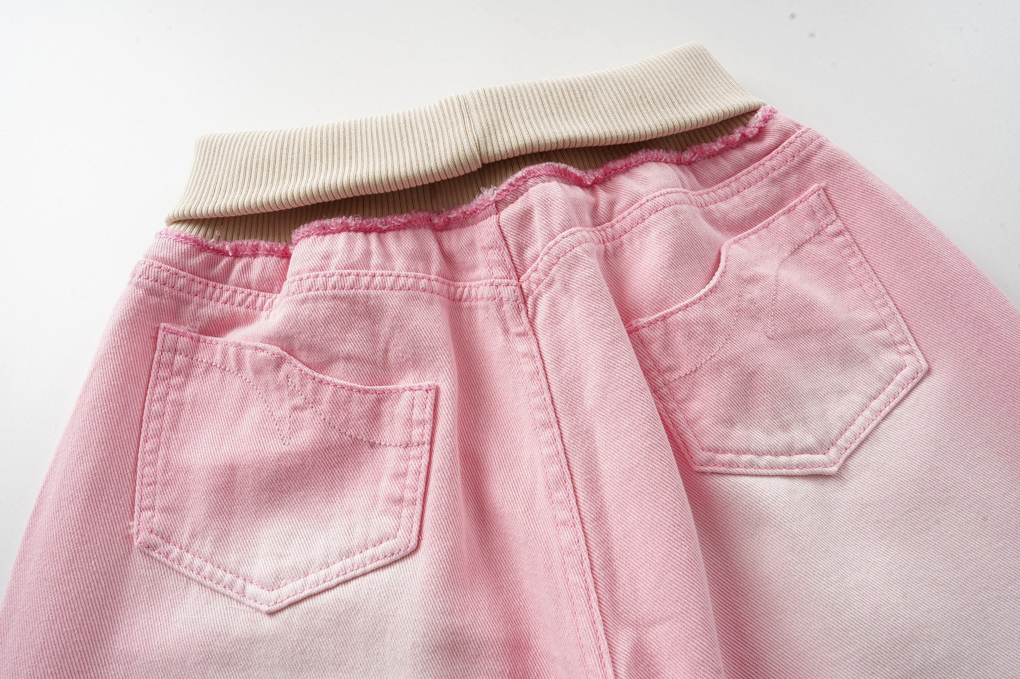 Omirad Pink Washed Wide-Leg Jeans