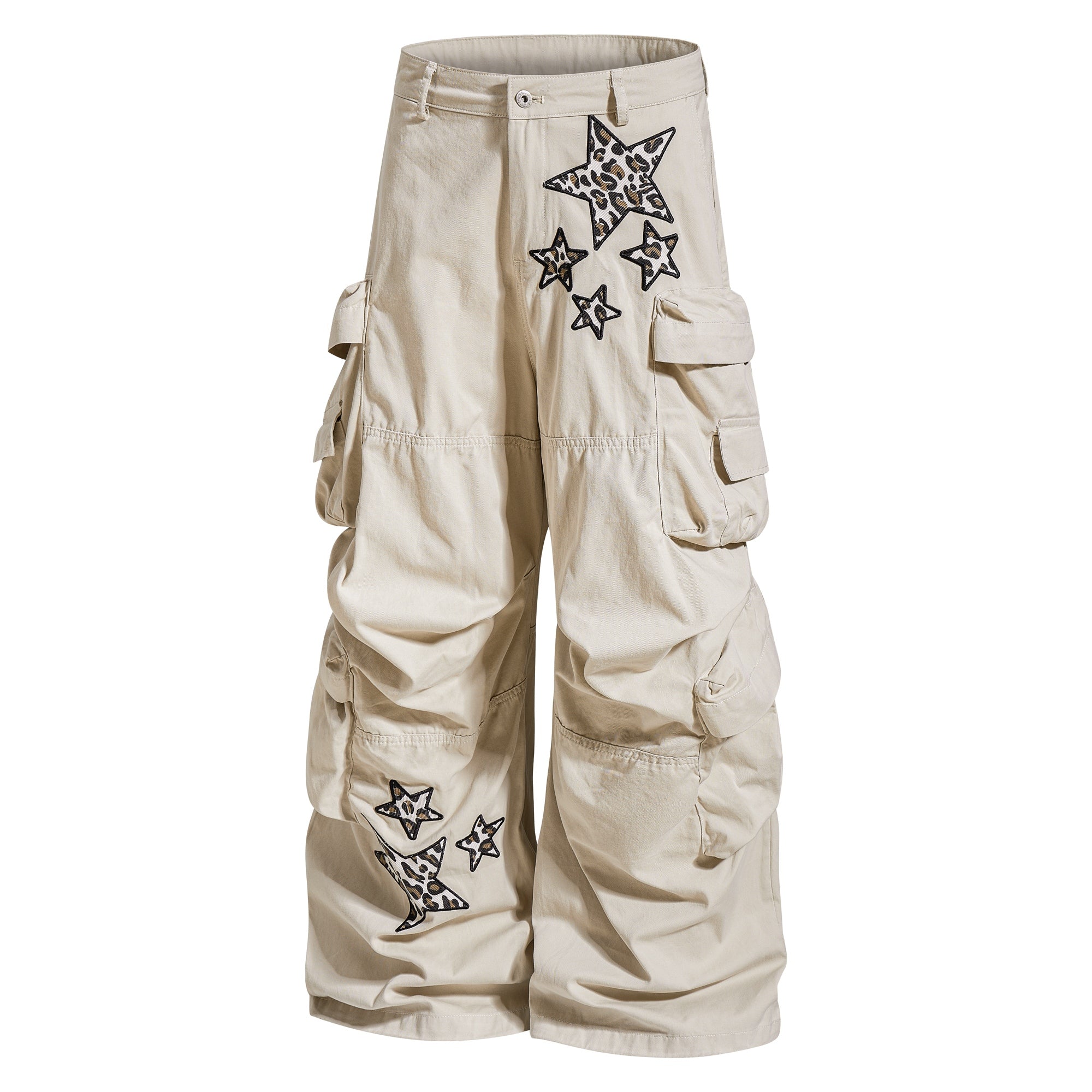 Omirad Leopard Star Multi-Pocket Cargo Pants
