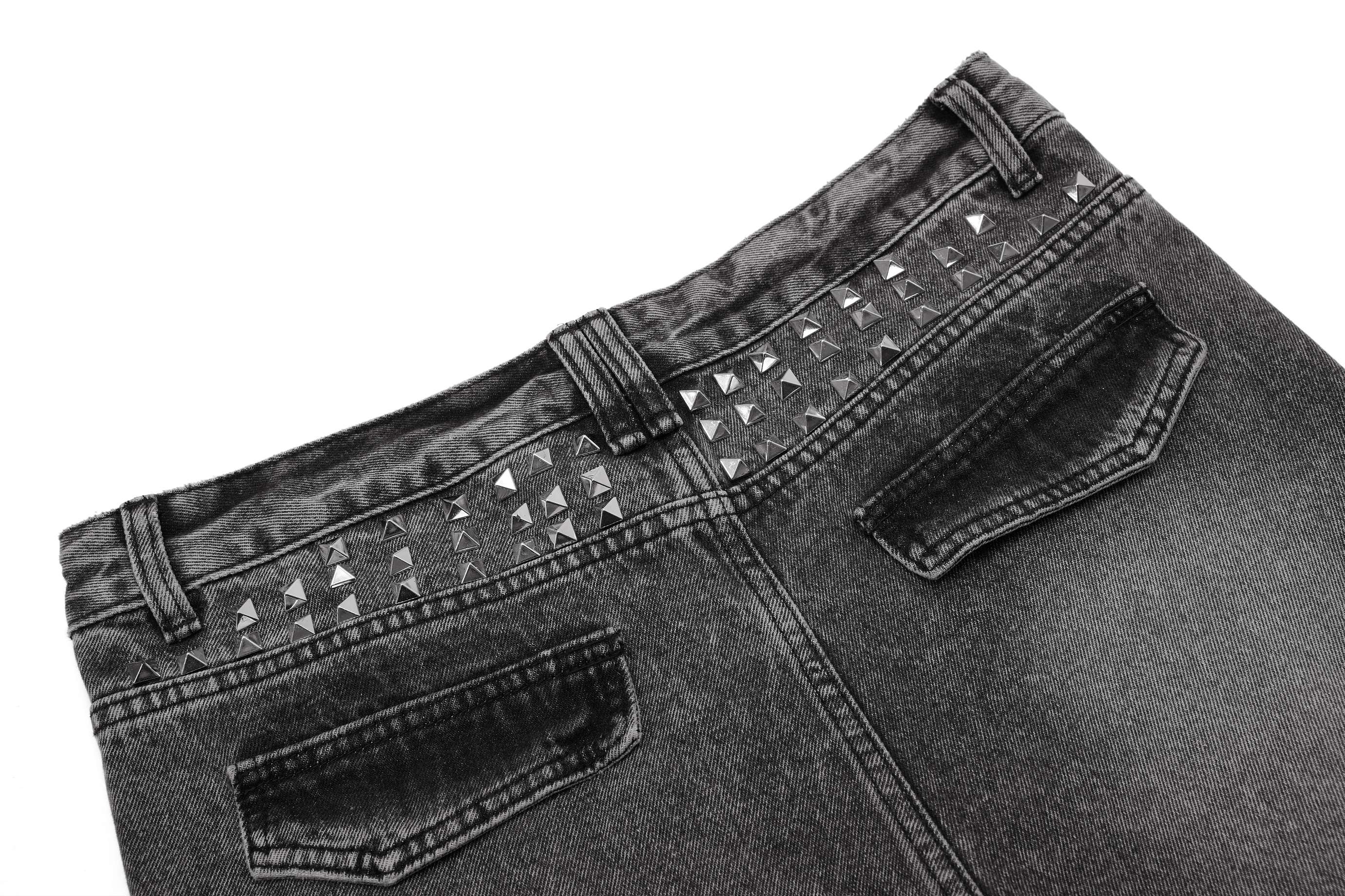 Omirad Distressed Studded Denim Pants