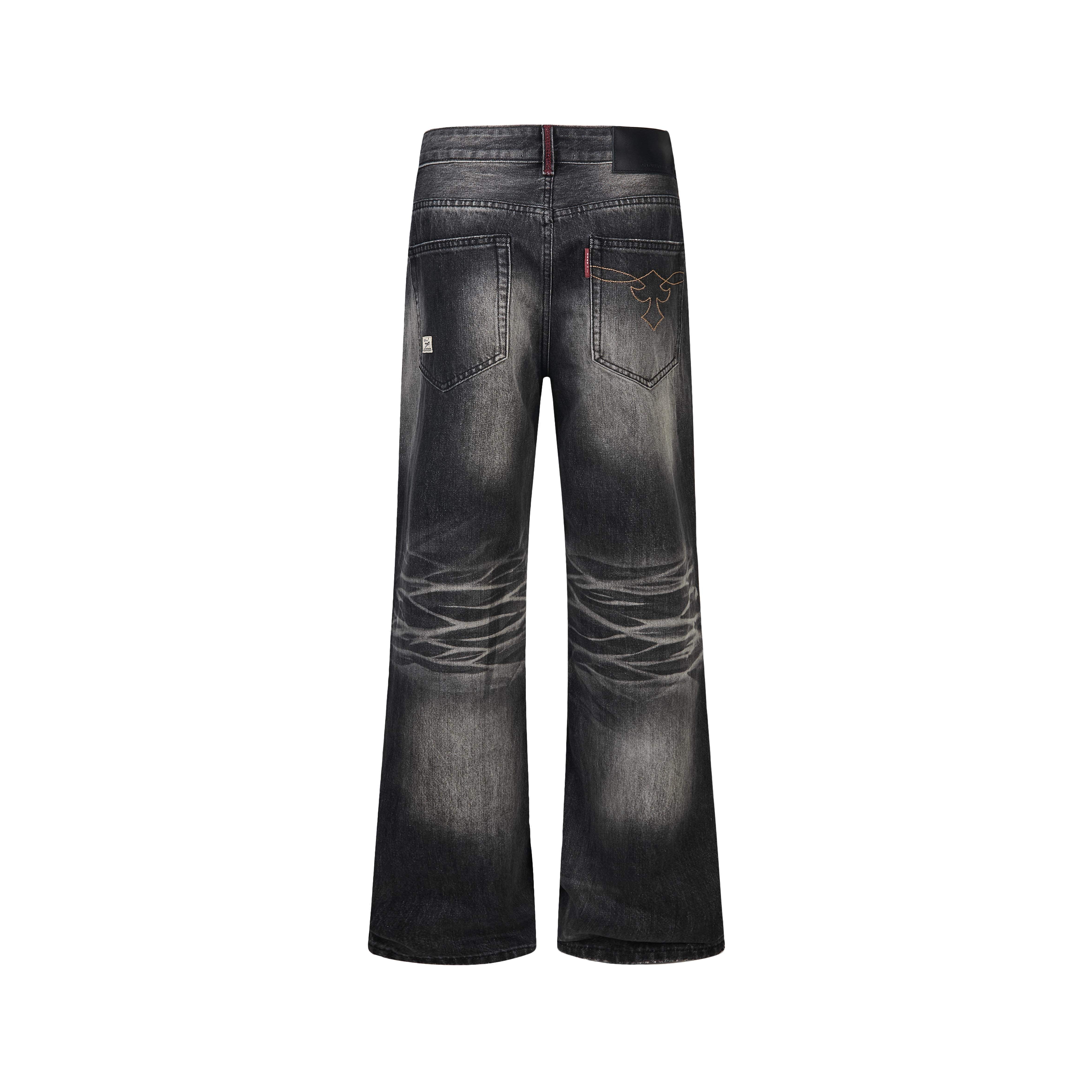 Omirad Vintage Washed Wide-Leg Jeans
