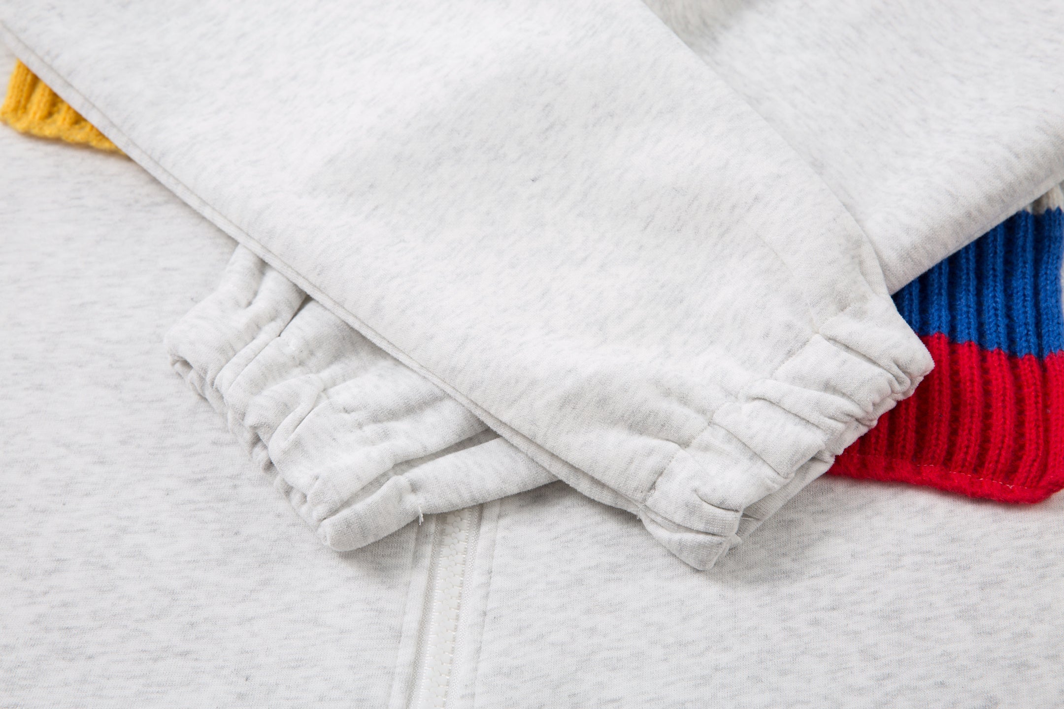 Omirad Color-Block Scarf Hooded Zip Jacket