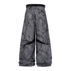 Omirad Graphic Panel Wide Leg Denim Pants