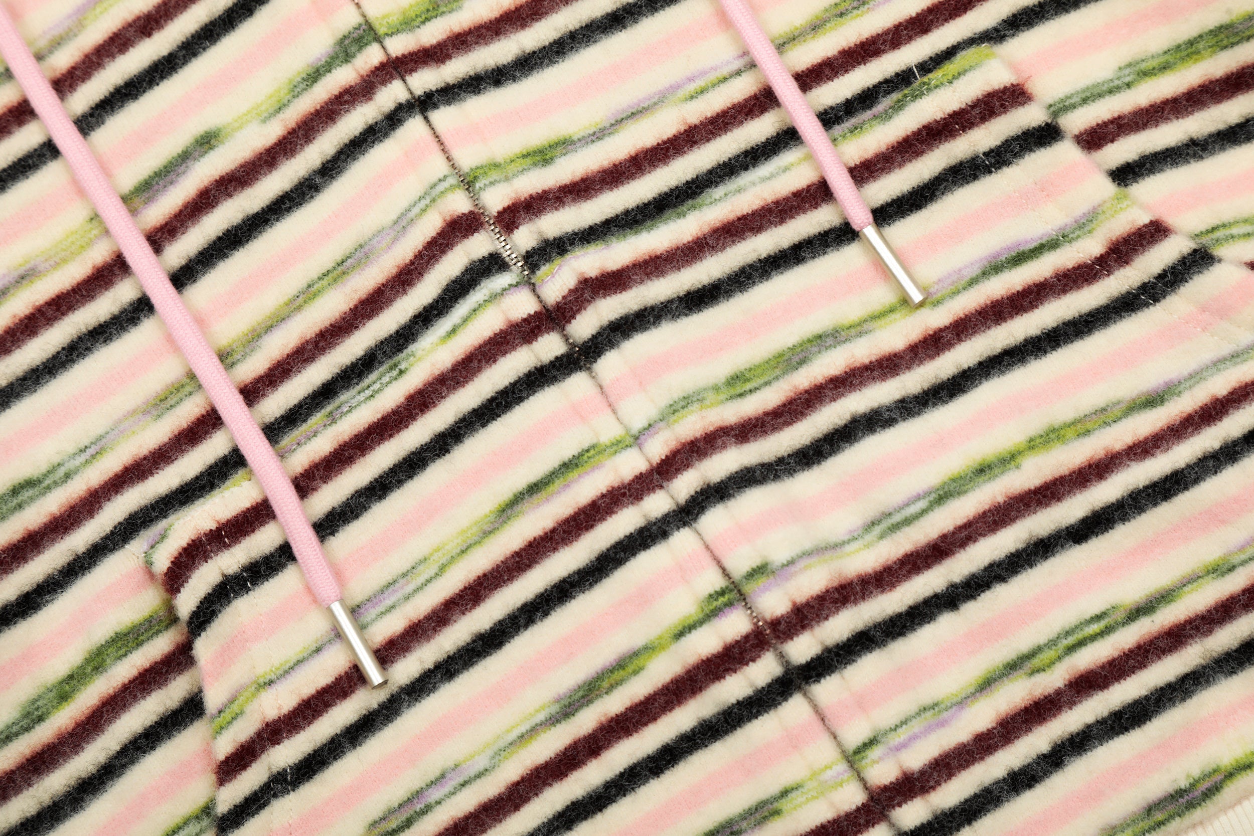 Omirad Striped Knit Zip Hoodie