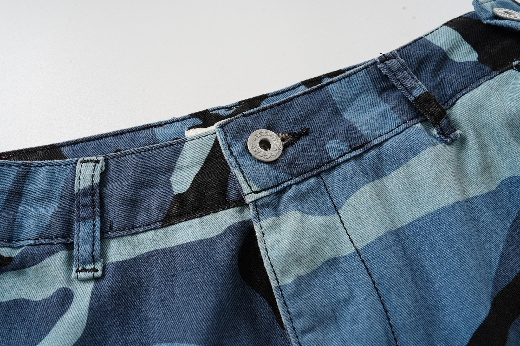 Omirad Blue Camo Cargo Shorts