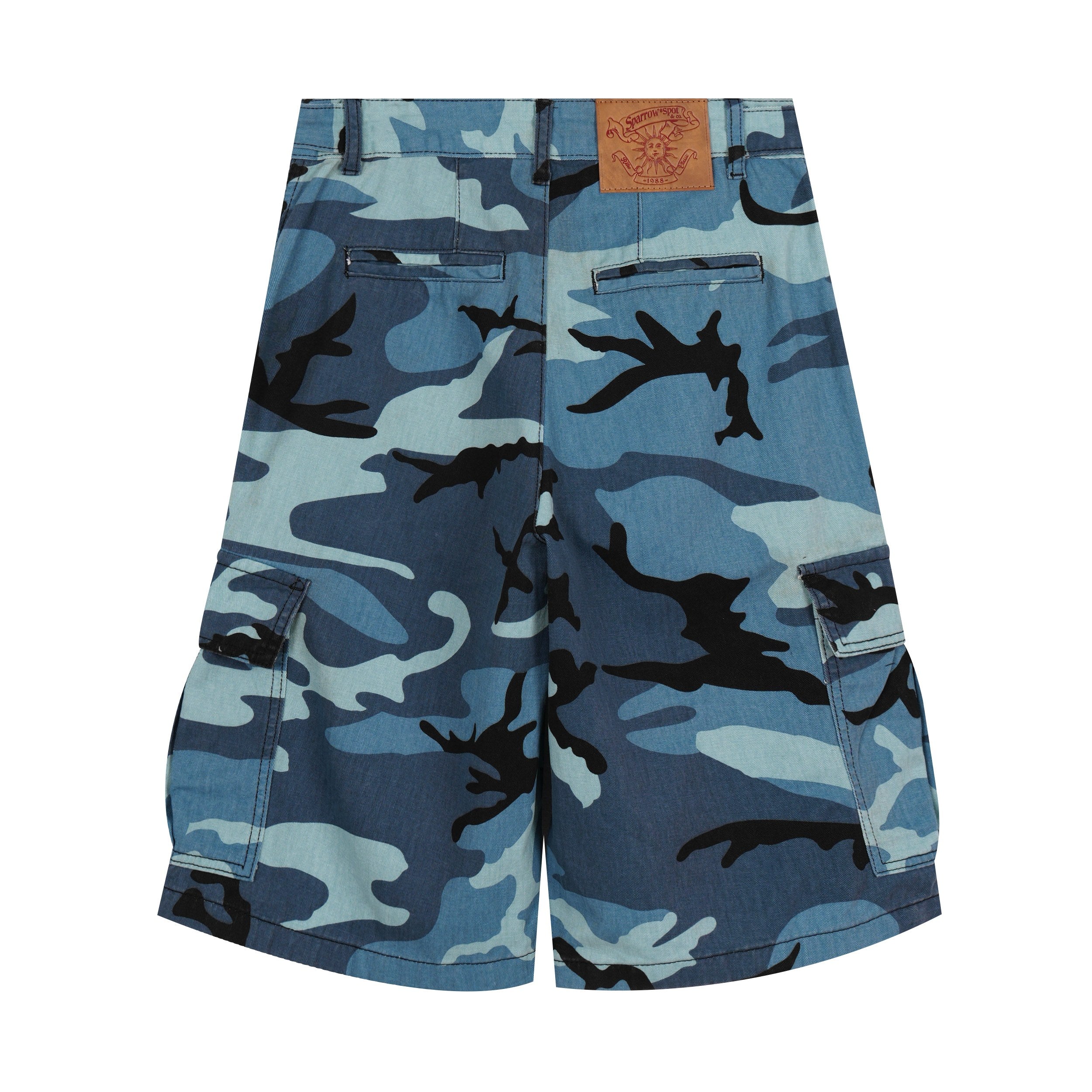Omirad Blue Camo Cargo Shorts
