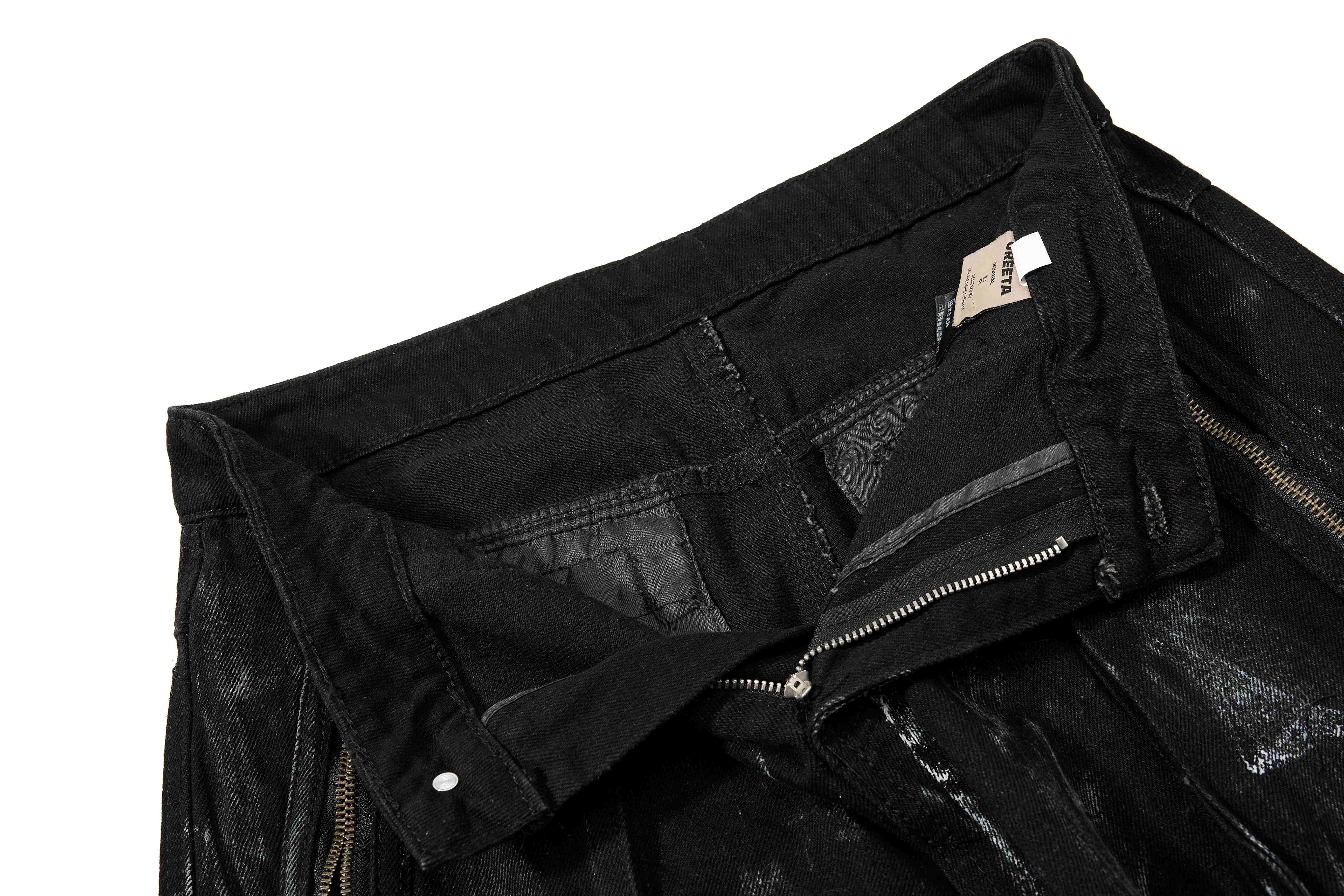 Omirad Washed Utility Cargo Denim Pants
