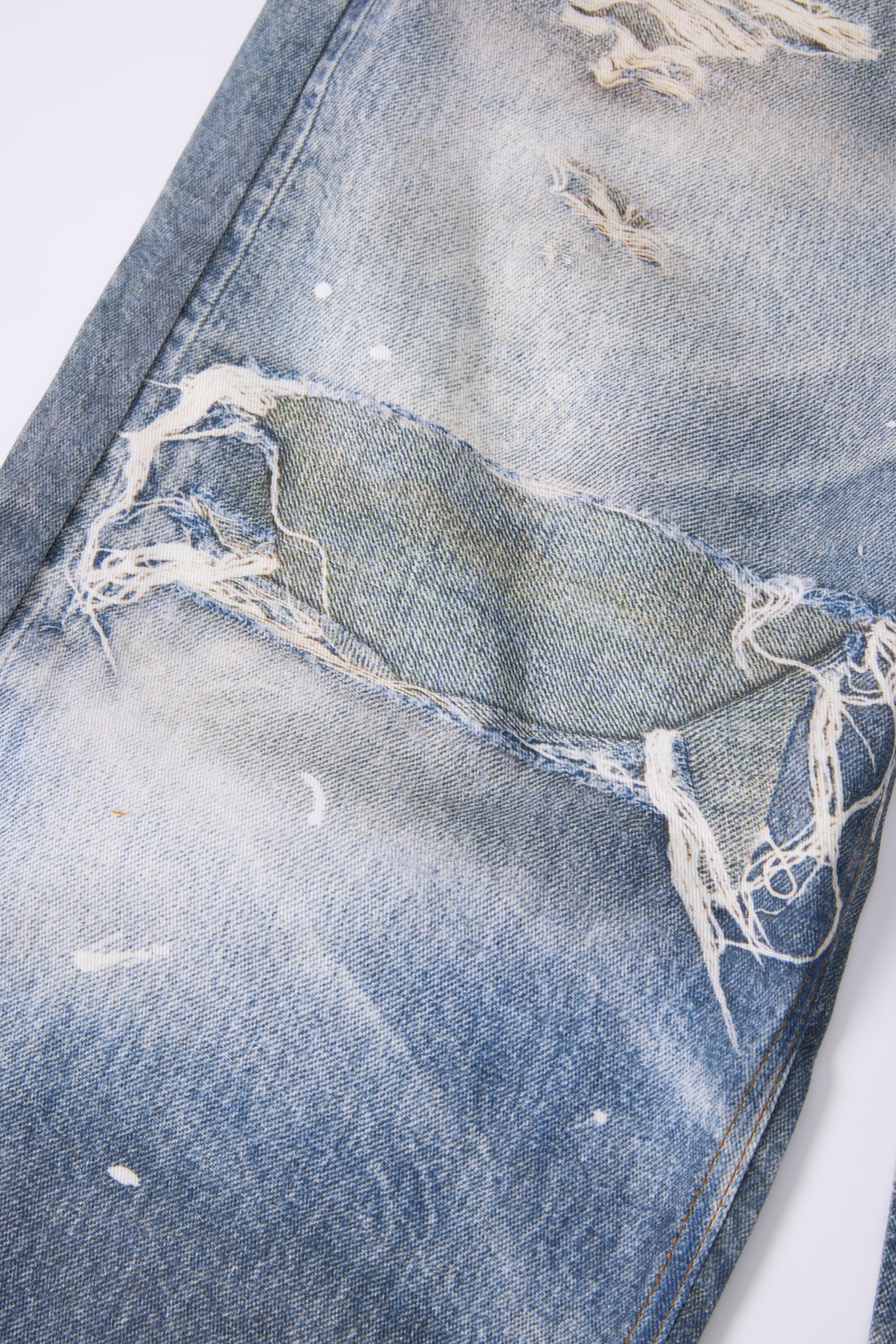 Omirad Layered Waist Distressed Jeans