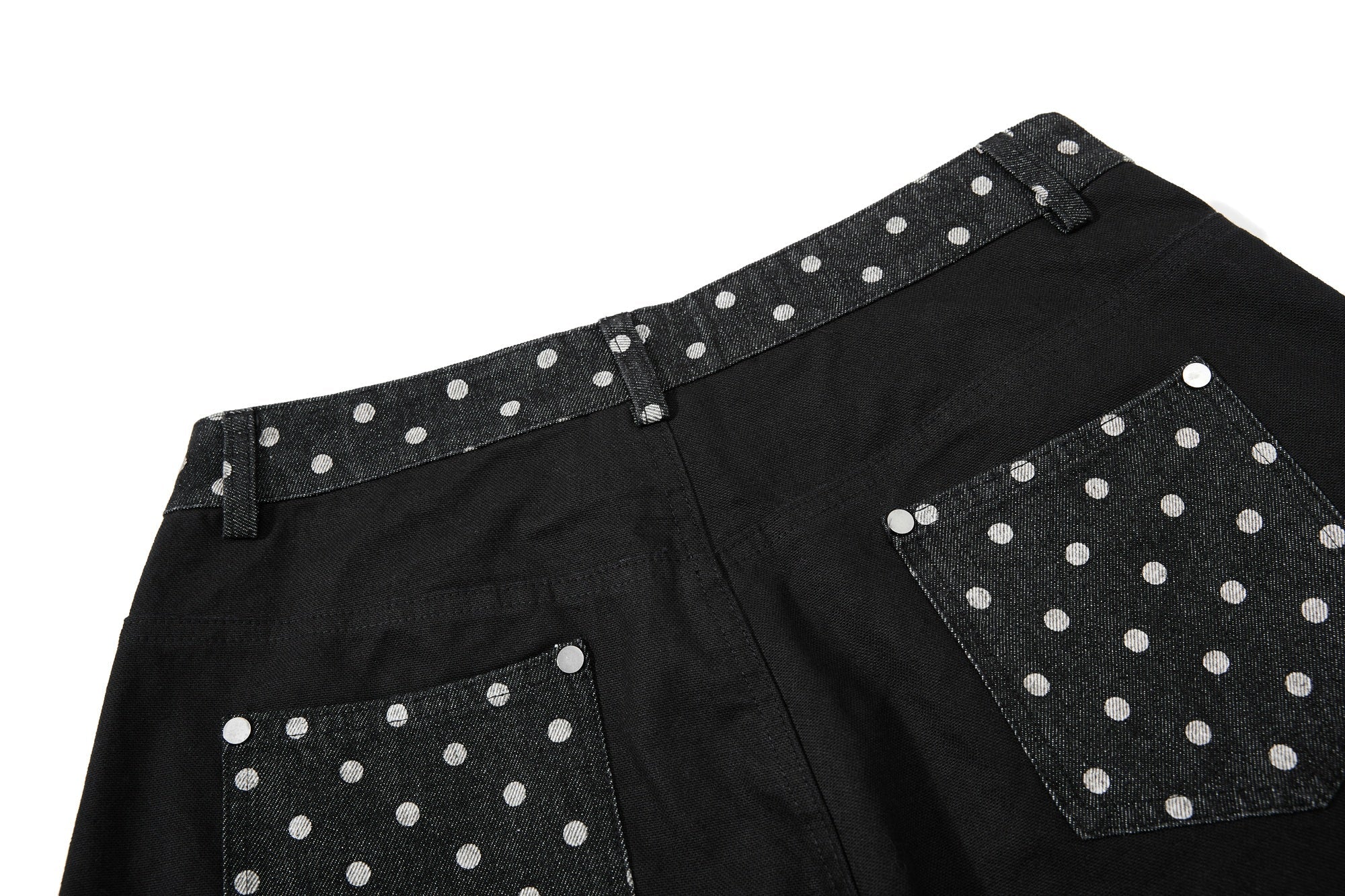 Omirad Polka Dot Panel Denim Jeans