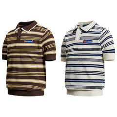 Omirad “Retro Stripe Knit Polo”
