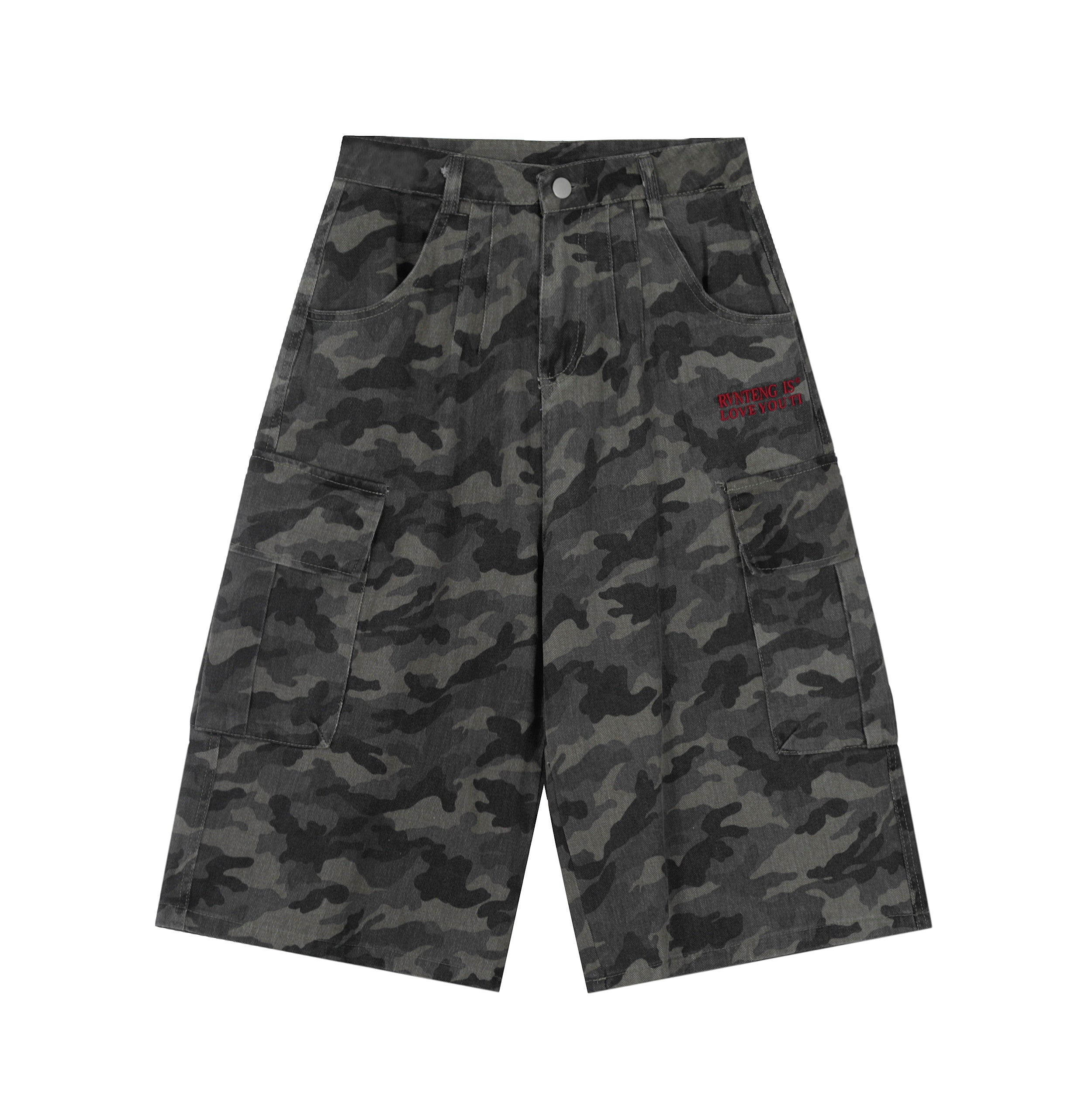 Omirad Camo Wide-Leg Cargo Shorts