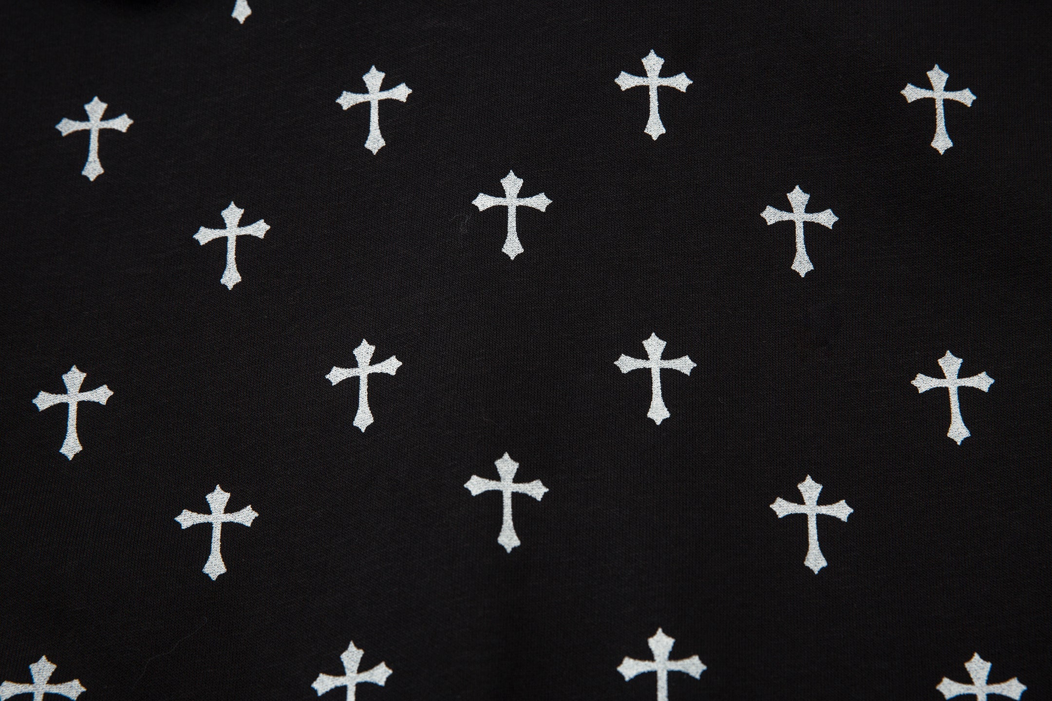 Omirad Cross Print Faux Fur Hooded Jacket