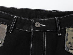 Omirad Camo Trim Wide-Leg Jeans