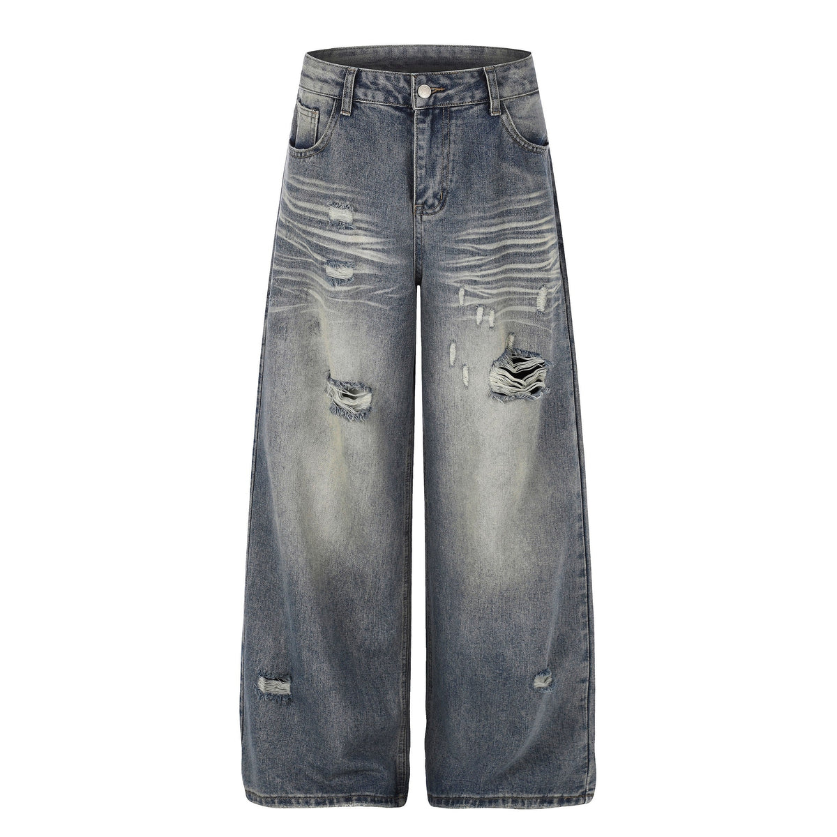 Omirad Distressed Wide-Leg Jeans