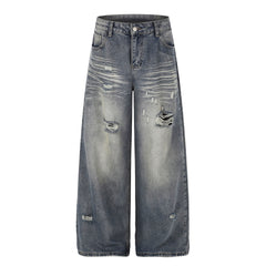 Omirad Distressed Wide-Leg Jeans