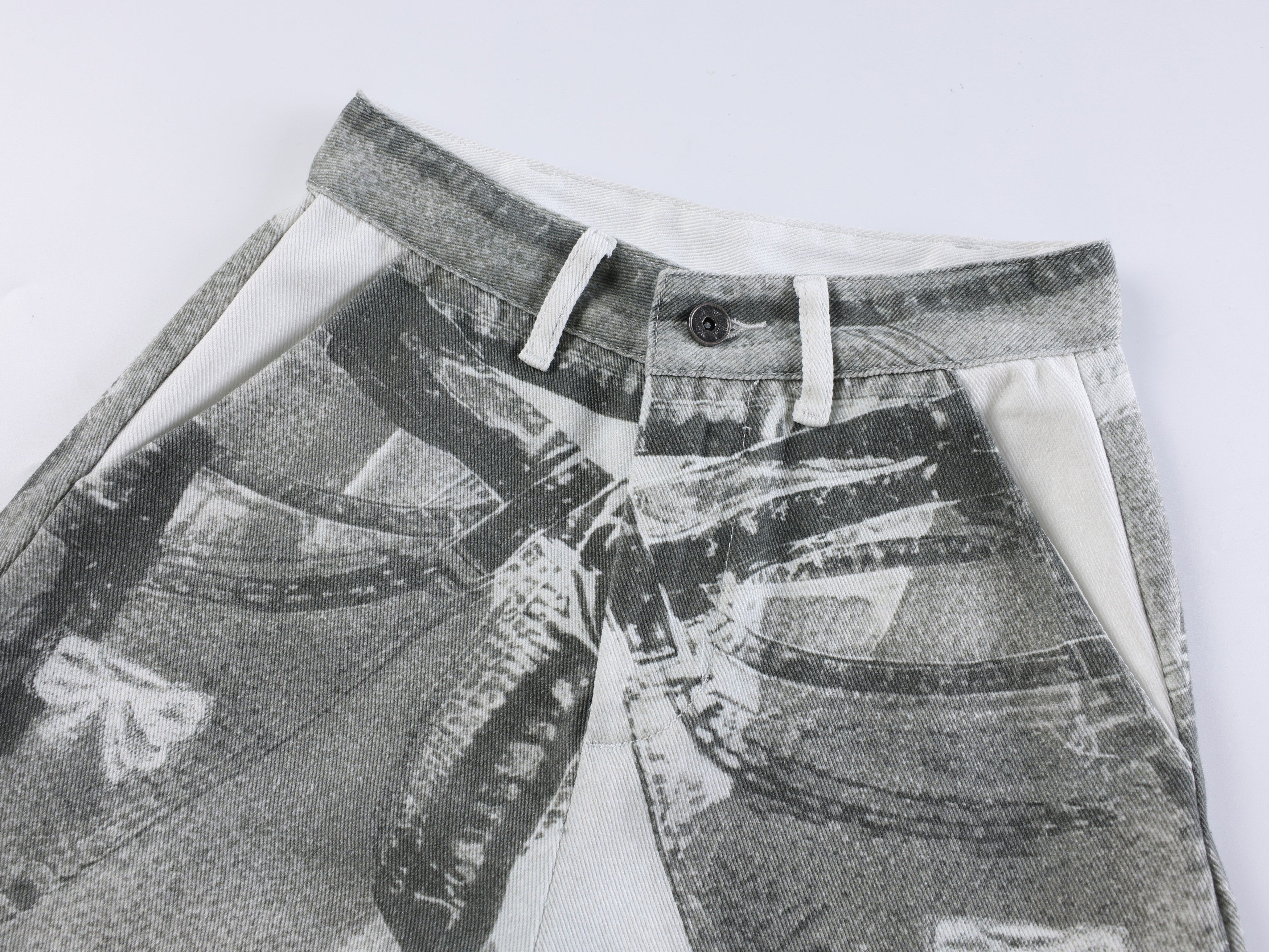 Omirad Graphic Panel Wide-Leg Pants