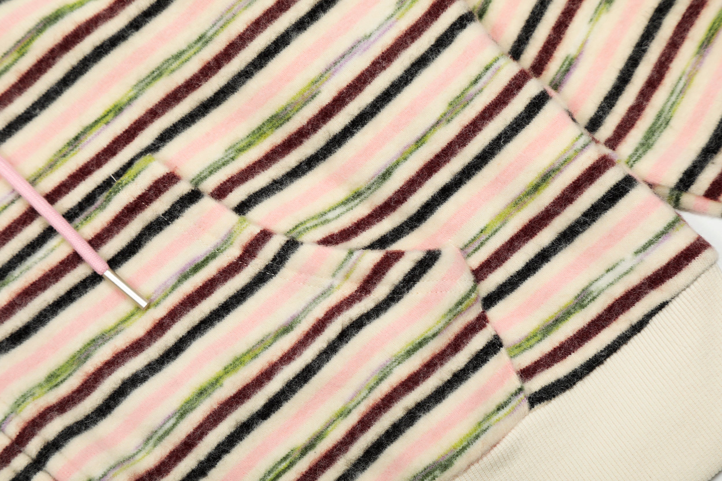 Omirad Striped Knit Zip Hoodie