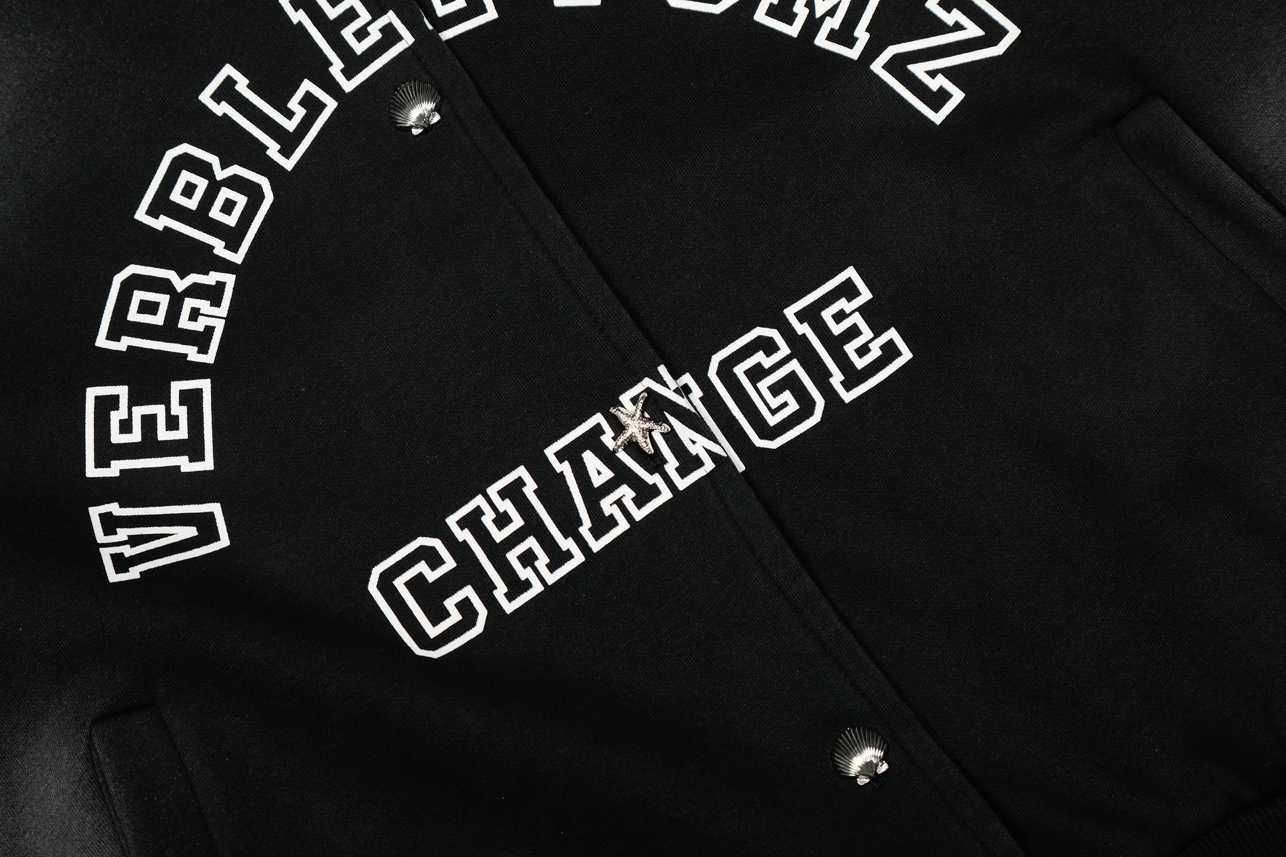 Omirad “Change” Spray-Fade Varsity Hoodie Jacket
