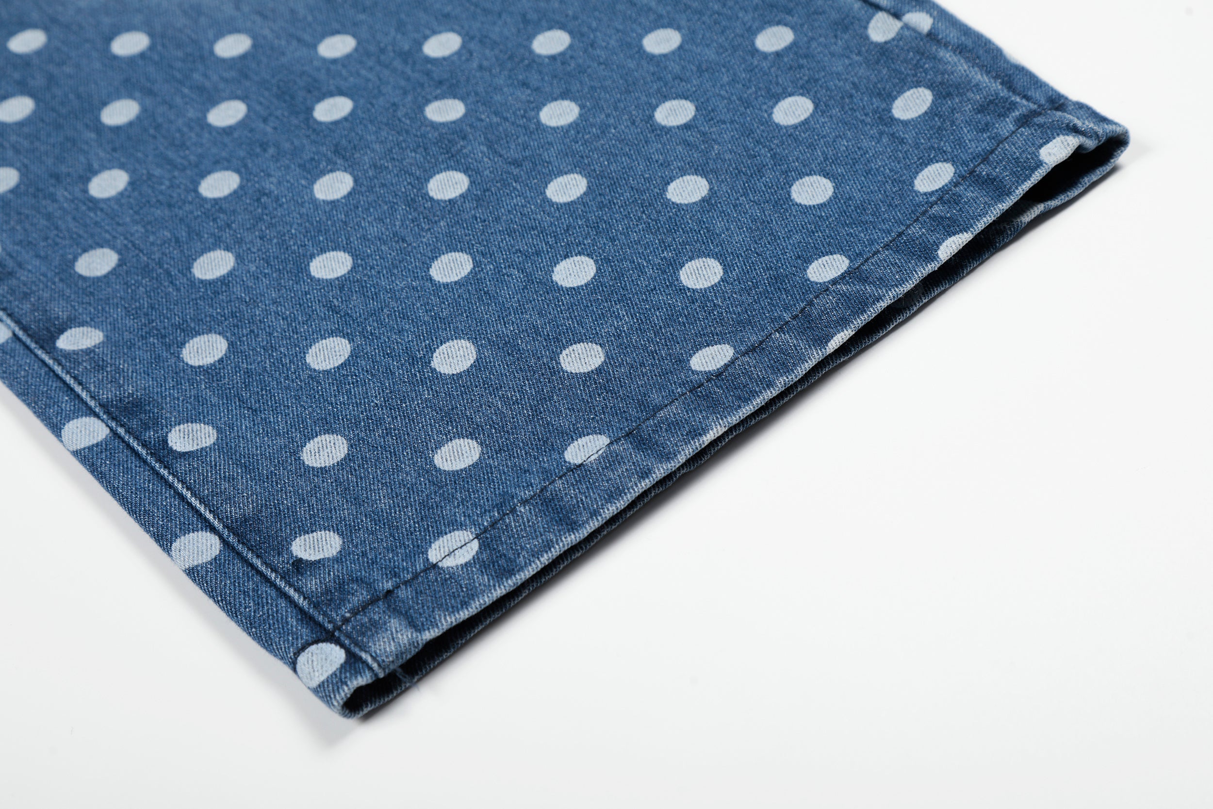 Omirad Polka Dot Washed Denim Jeans