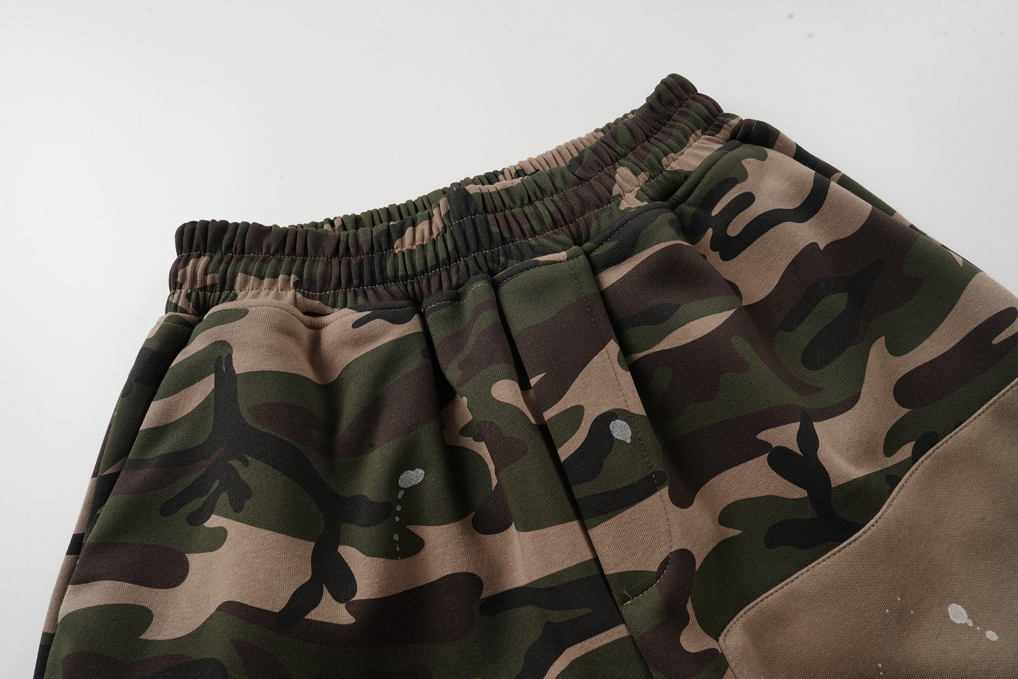 Omirad Camo Patchwork Baggy Shorts