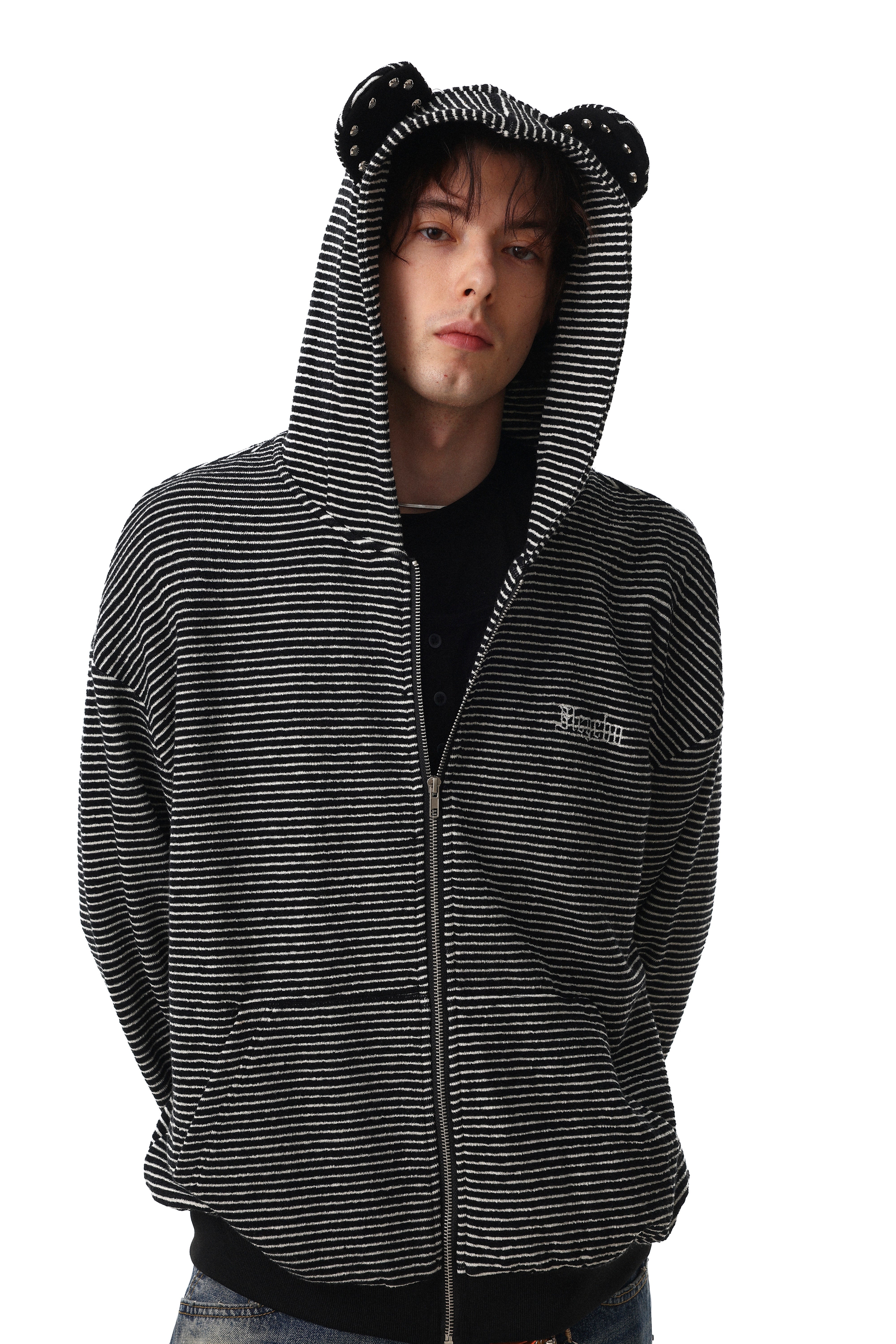 Omirad Striped Zip Hoodie