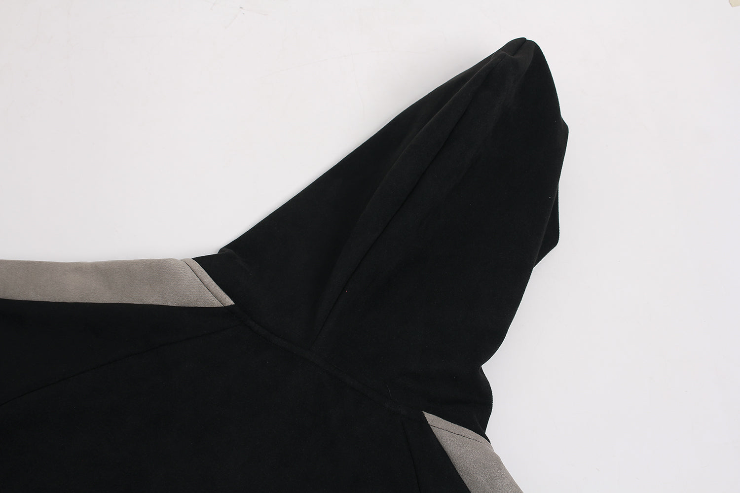 Omirad Suede-Finish Retro Zip Hoodie