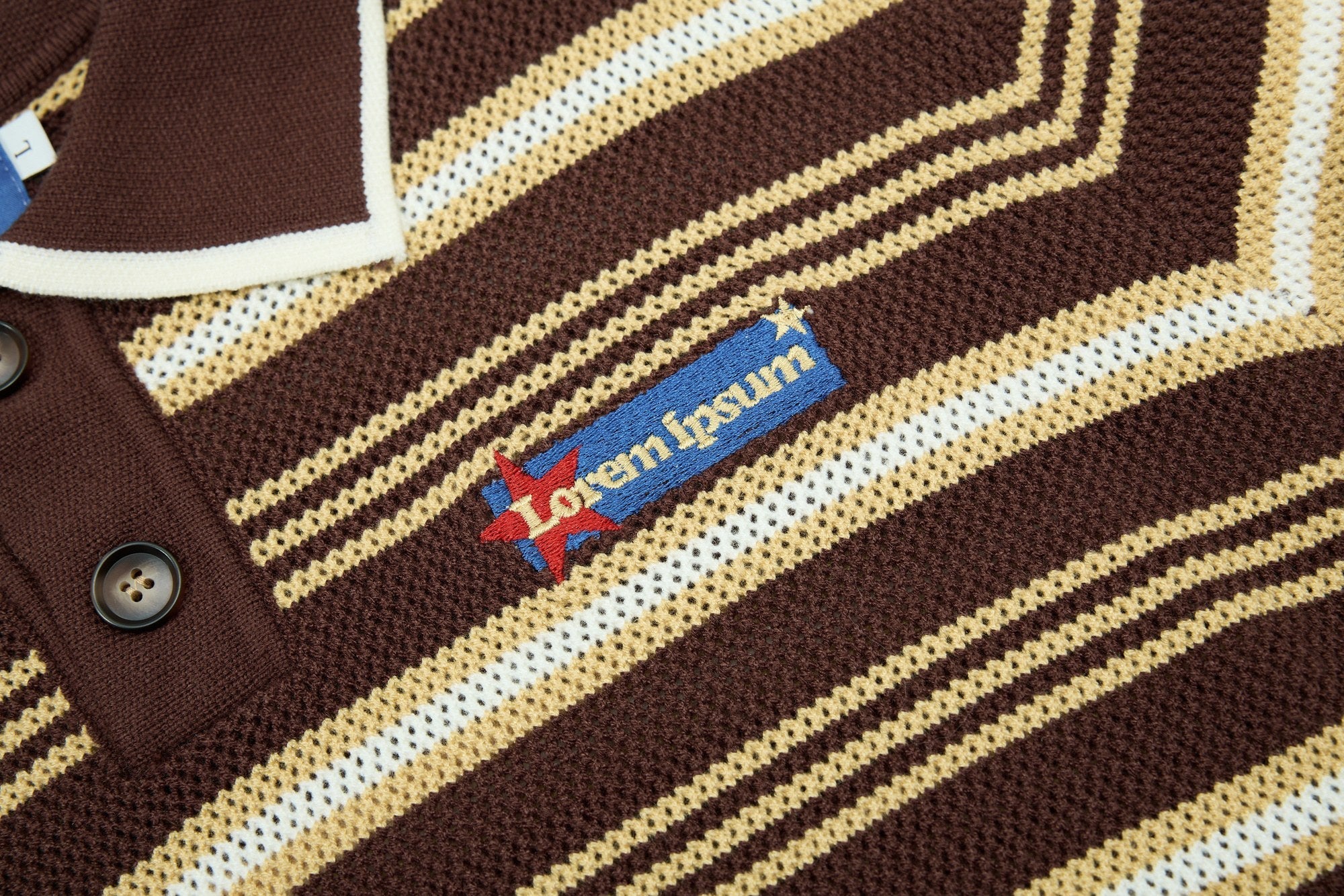 Omirad “Retro Stripe Knit Polo”