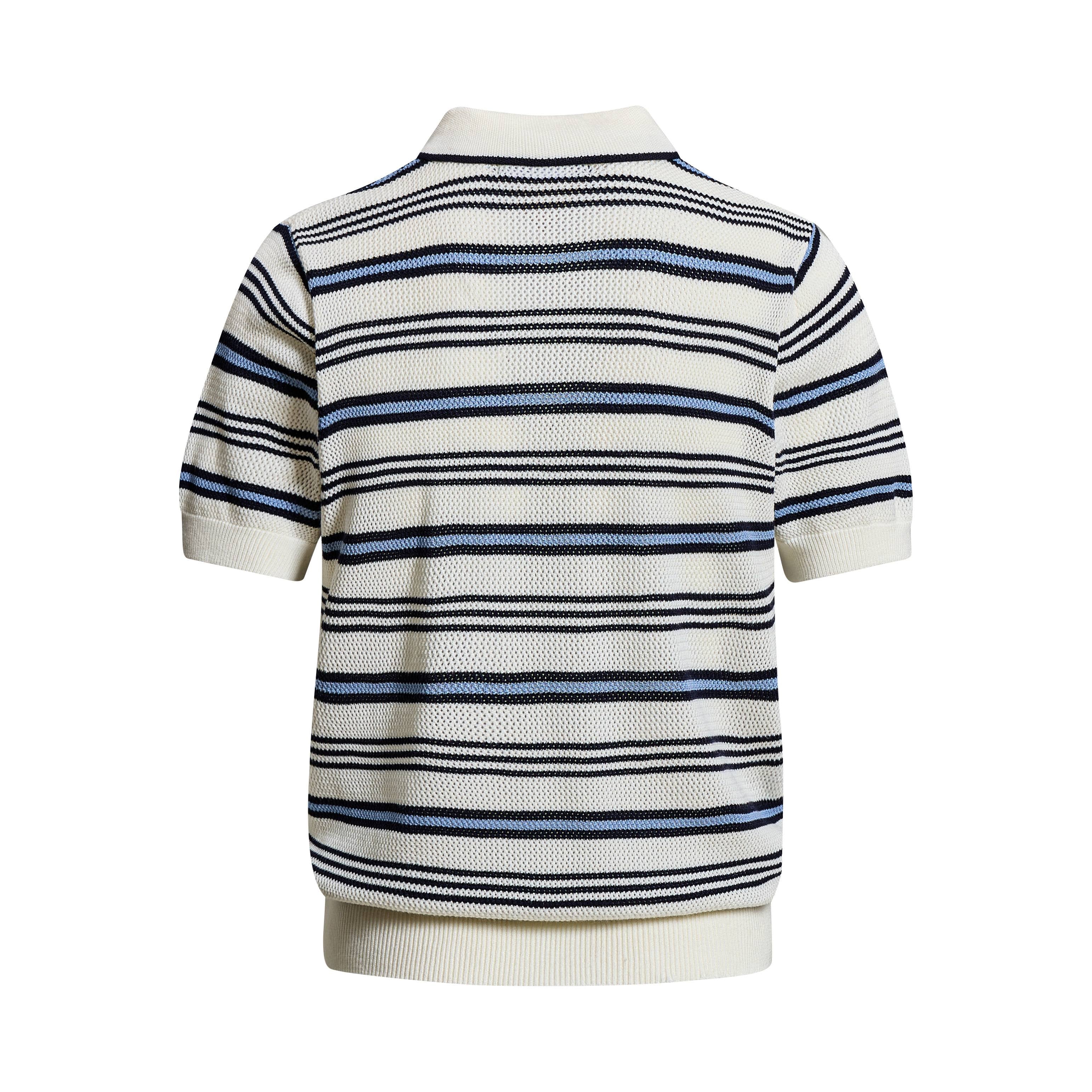 Omirad “Retro Stripe Knit Polo”