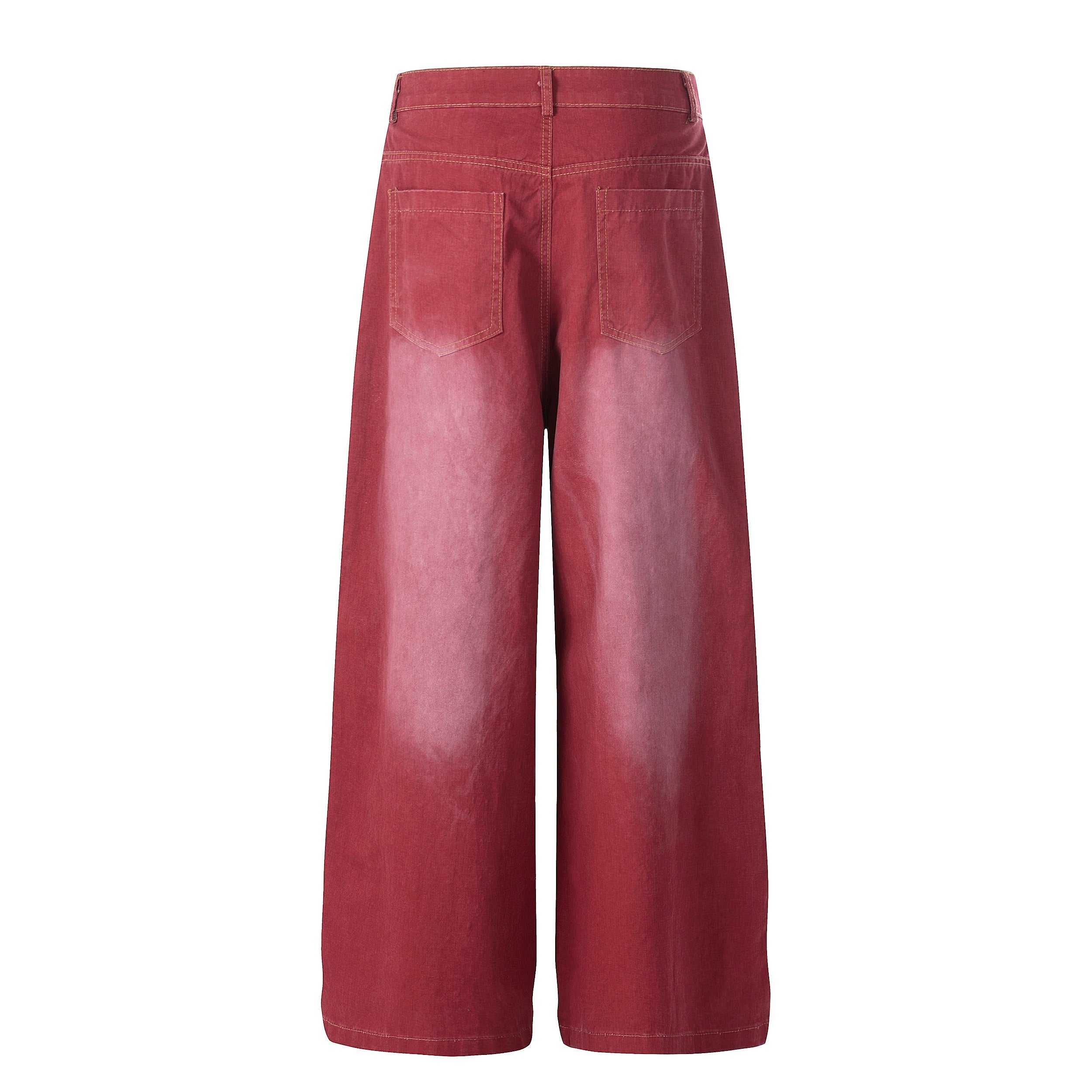 Omirad “Vintage Red Splatter Wide-Leg Pants”