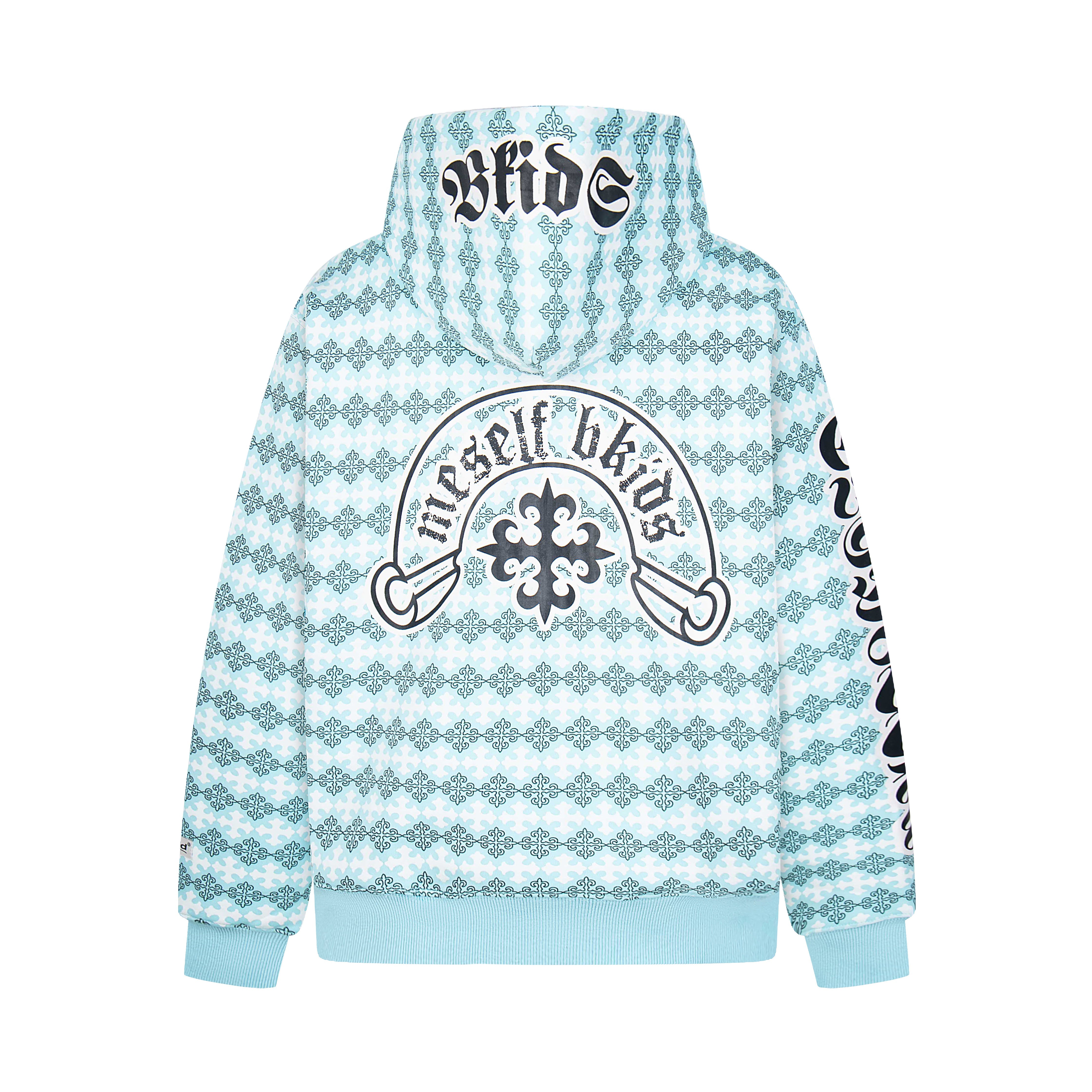 Omirad Gothic Pattern Full-Zip Hoodie