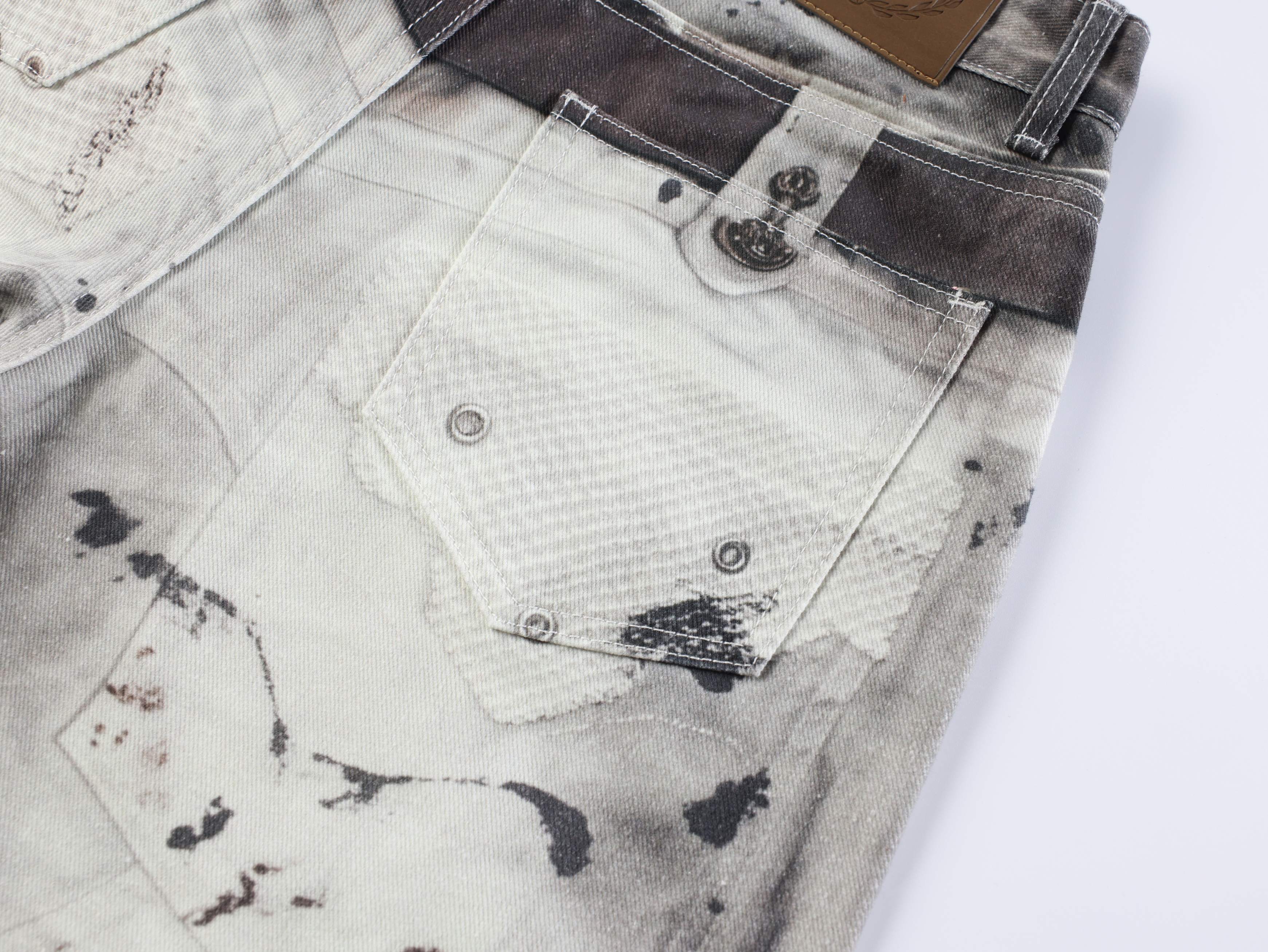 Omirad Abstract Wash Wide-Leg Jeans