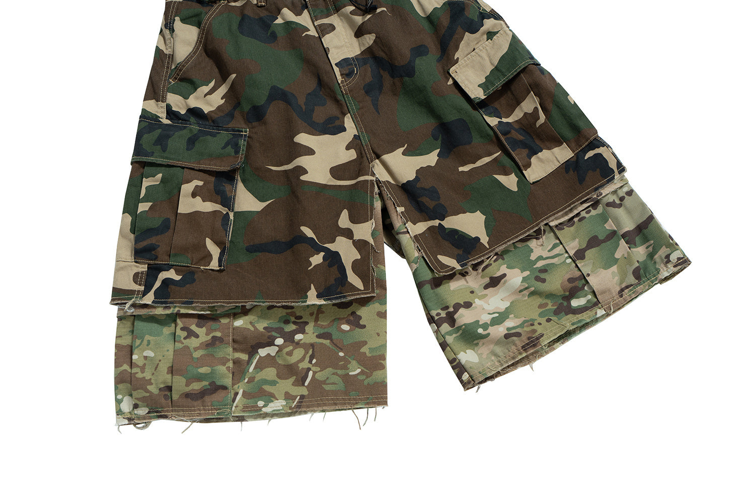 Omirad Tactical Patchwork Camo Shorts