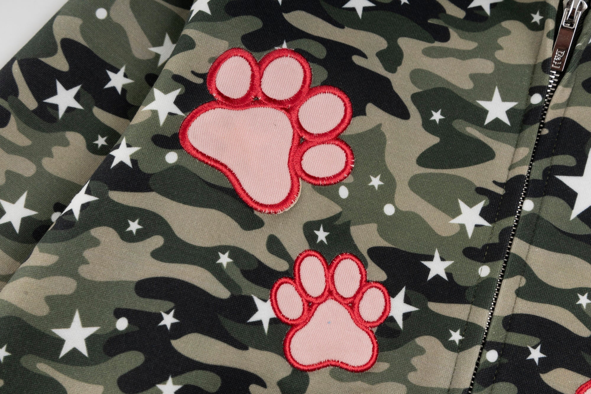 Omirad Camo Kitty Ear Zip Hoodie