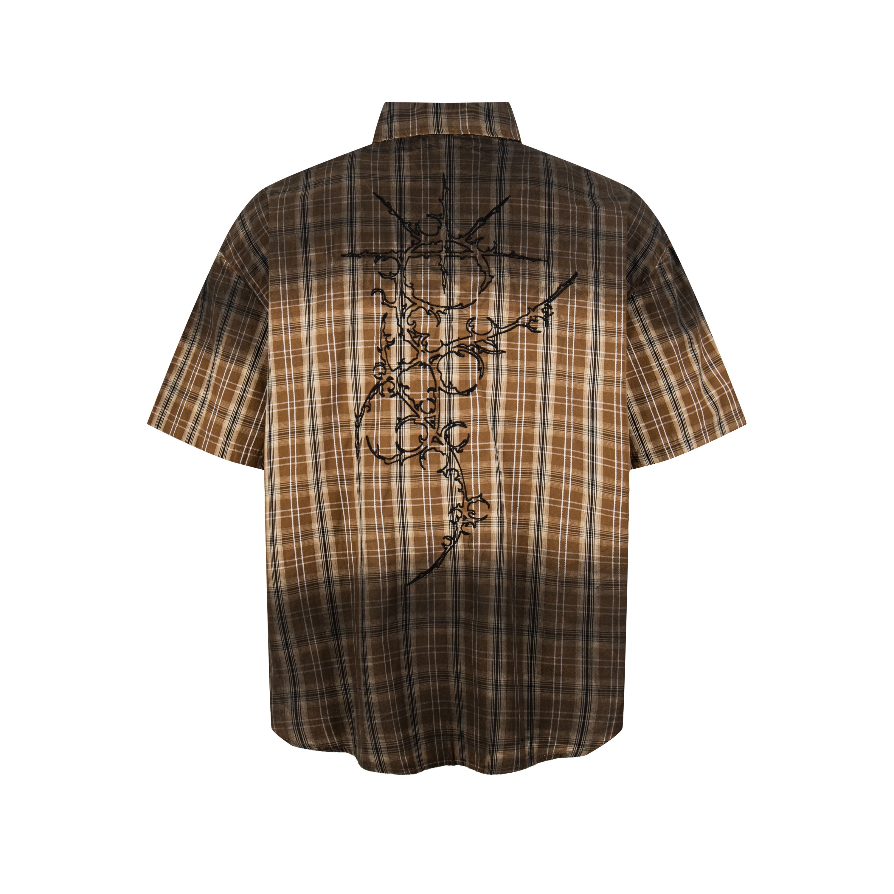 Omirad Vintage Plaid Graphic Shirt