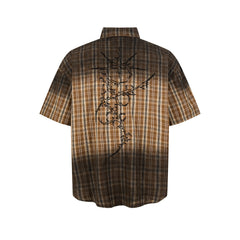 Omirad Vintage Plaid Graphic Shirt