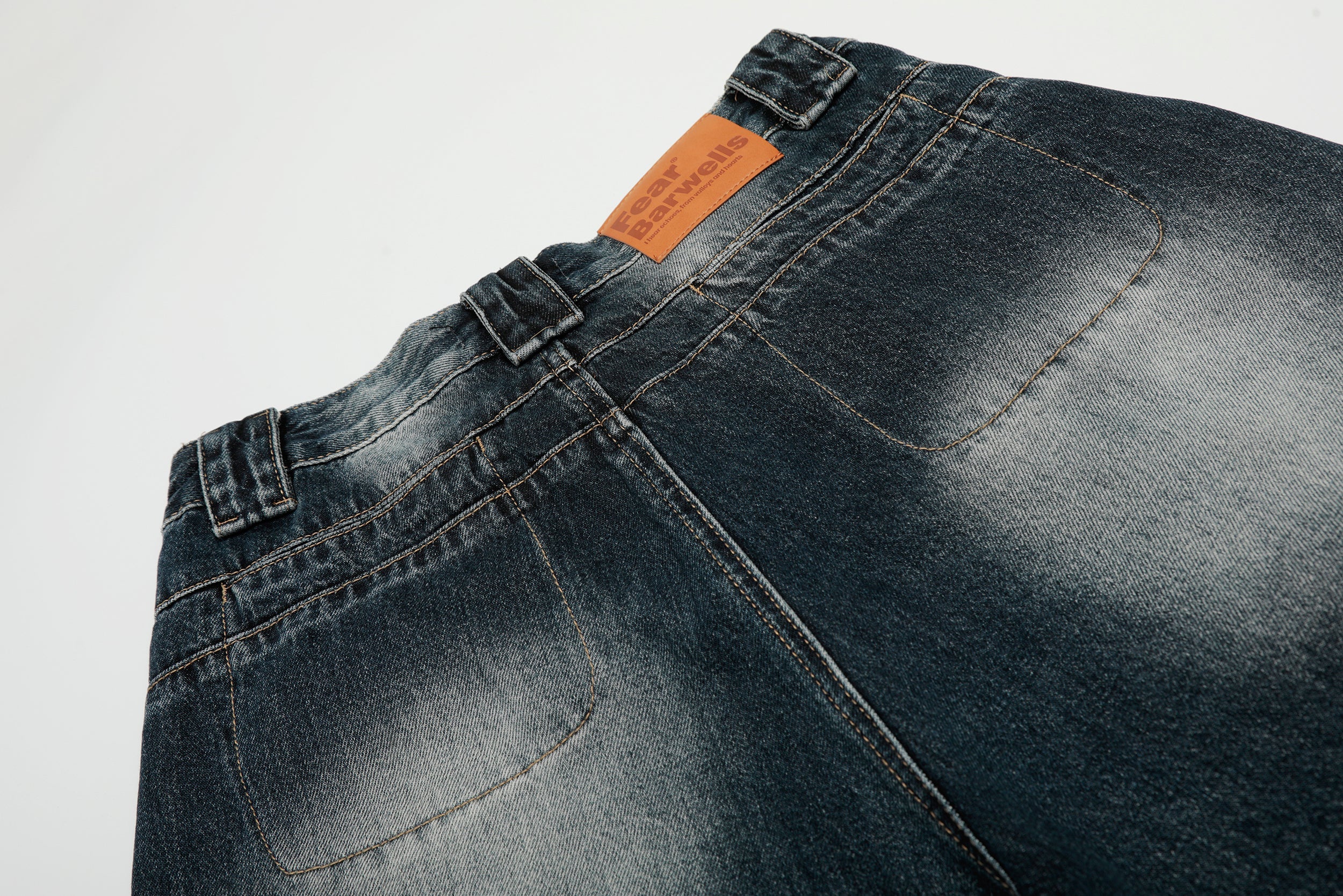 Omirad Wide-Leg Washed Denim Shorts