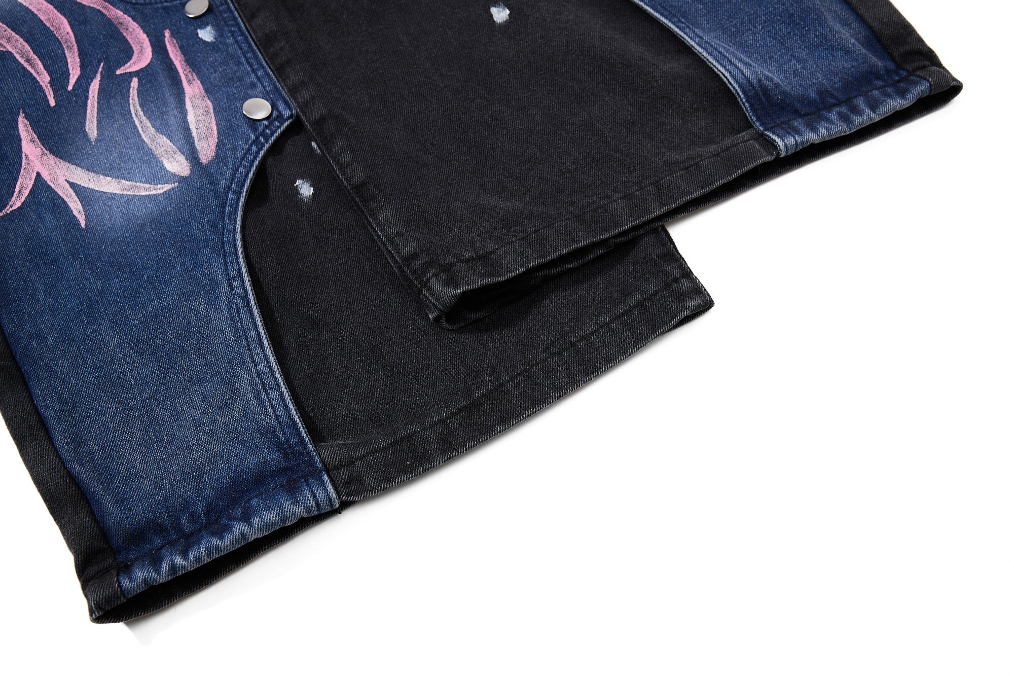 Omirad Graphic Panel Wide-Leg Denim Jeans